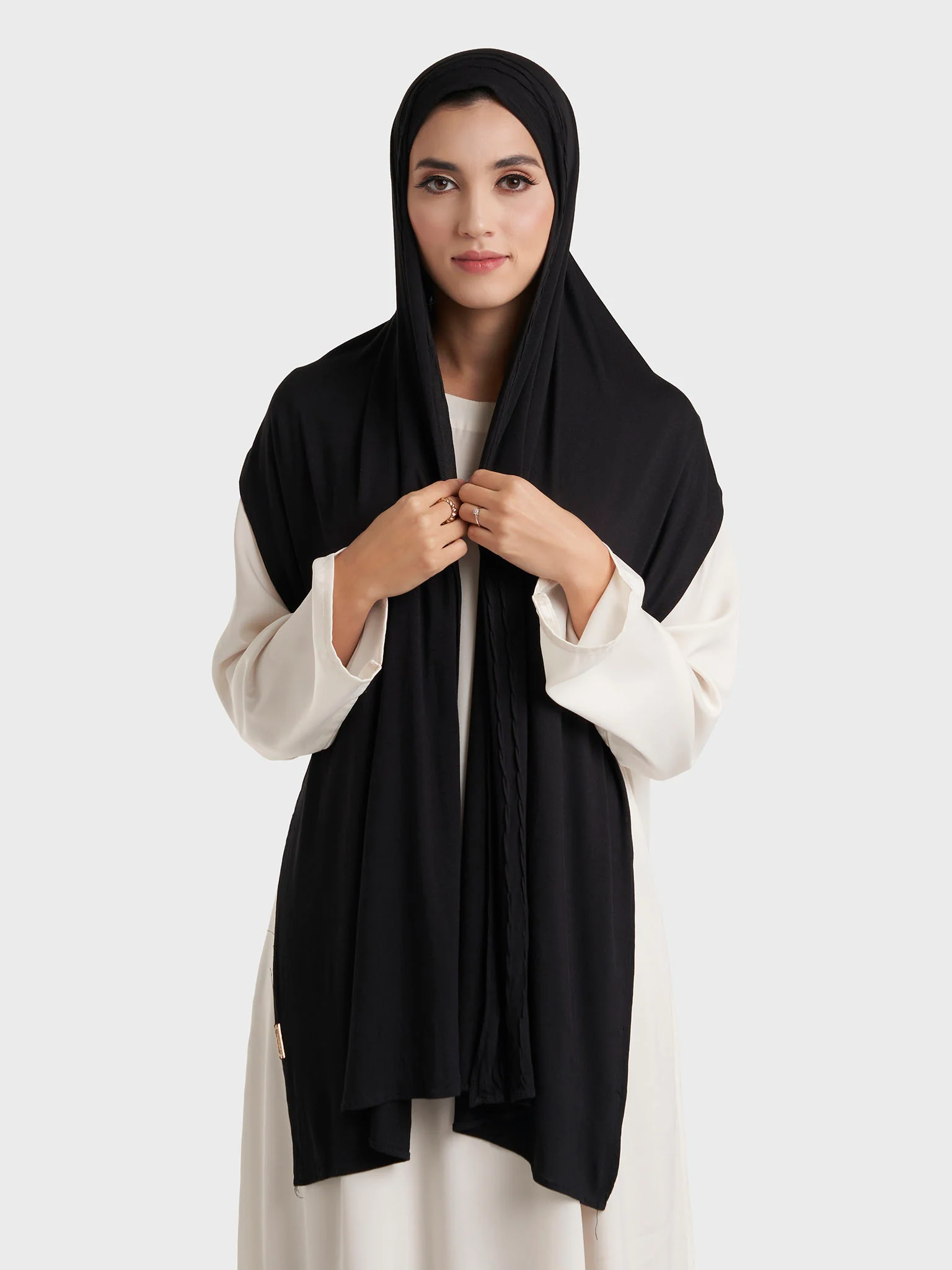 Wave Pleated Side Jersey Hijab (HYM115) - Image 14