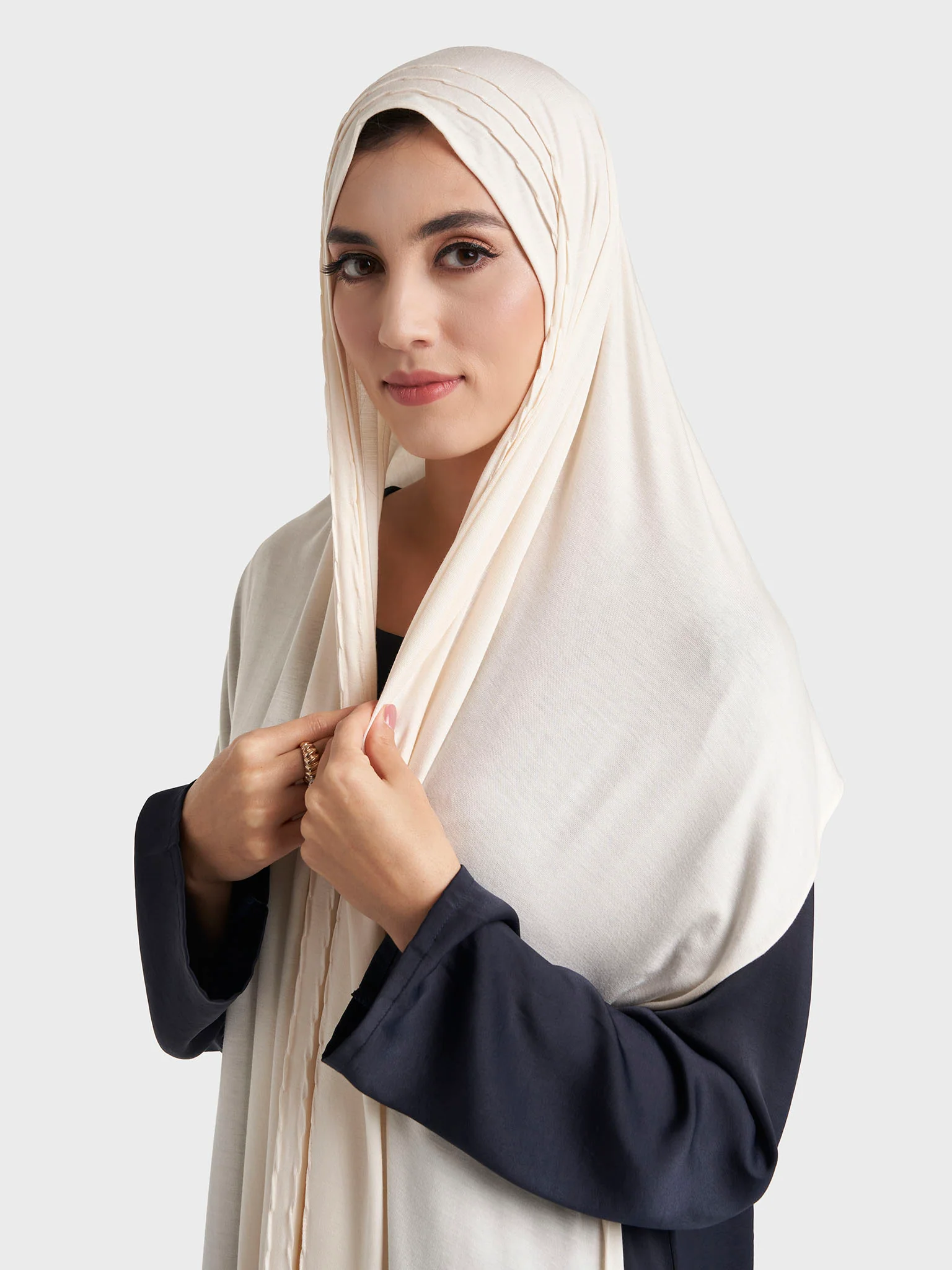 Wave Pleated Side Jersey Hijab (HYM115) - Image 19