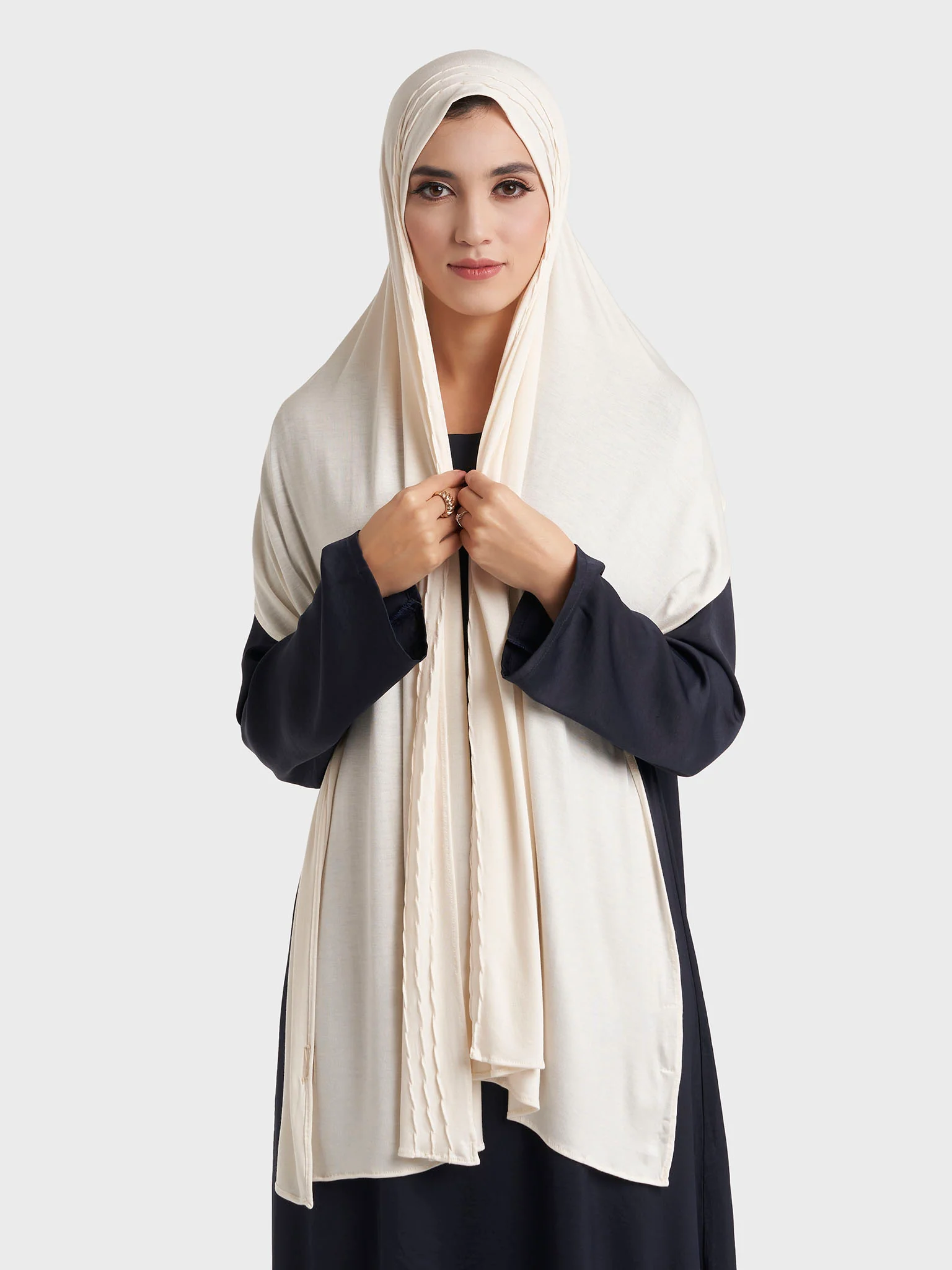 Wave Pleated Side Jersey Hijab (HYM115) - Image 20