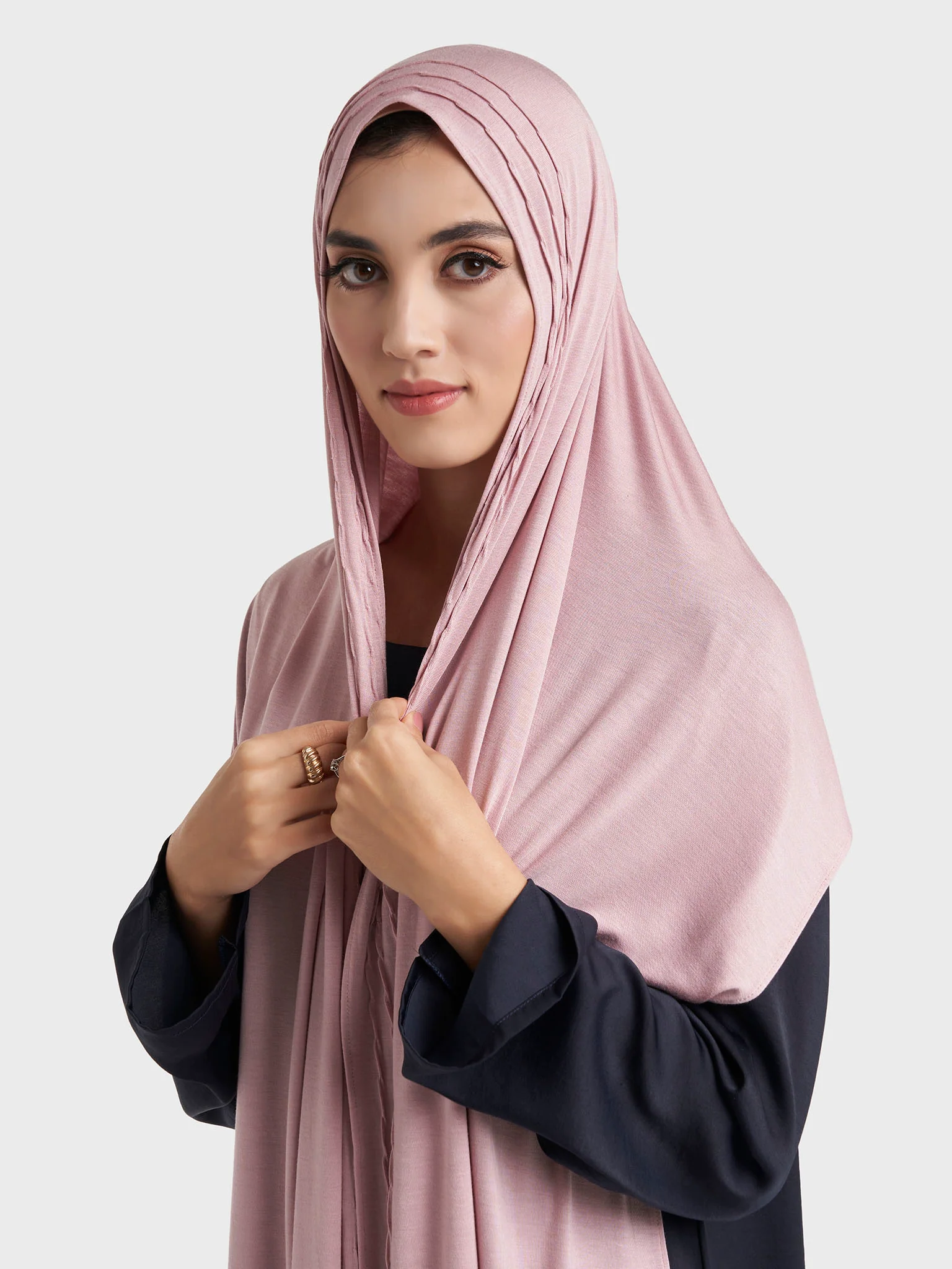 Wave Pleated Side Jersey Hijab (HYM115) - Image 22