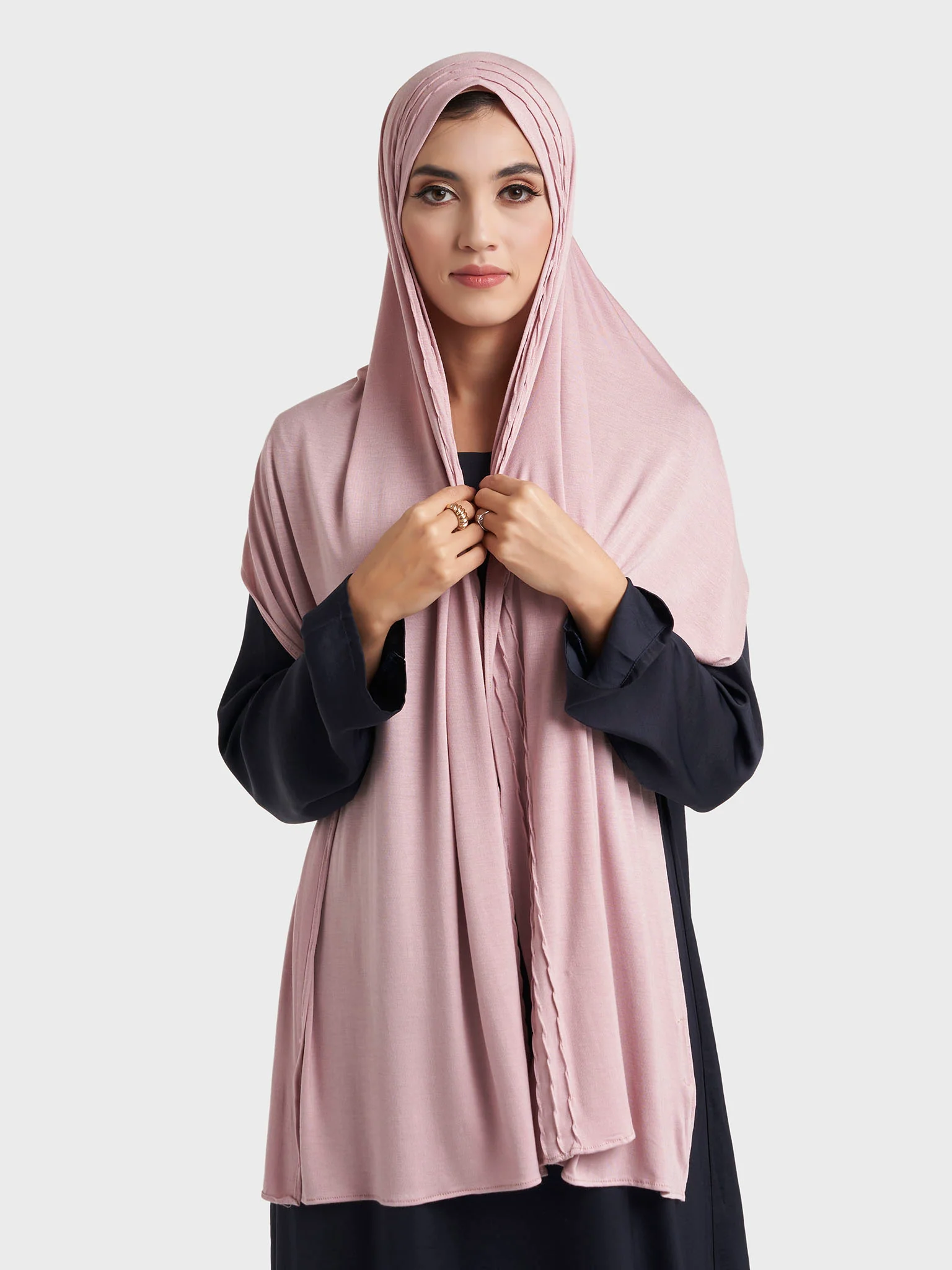 Wave Pleated Side Jersey Hijab (HYM115) - Image 23