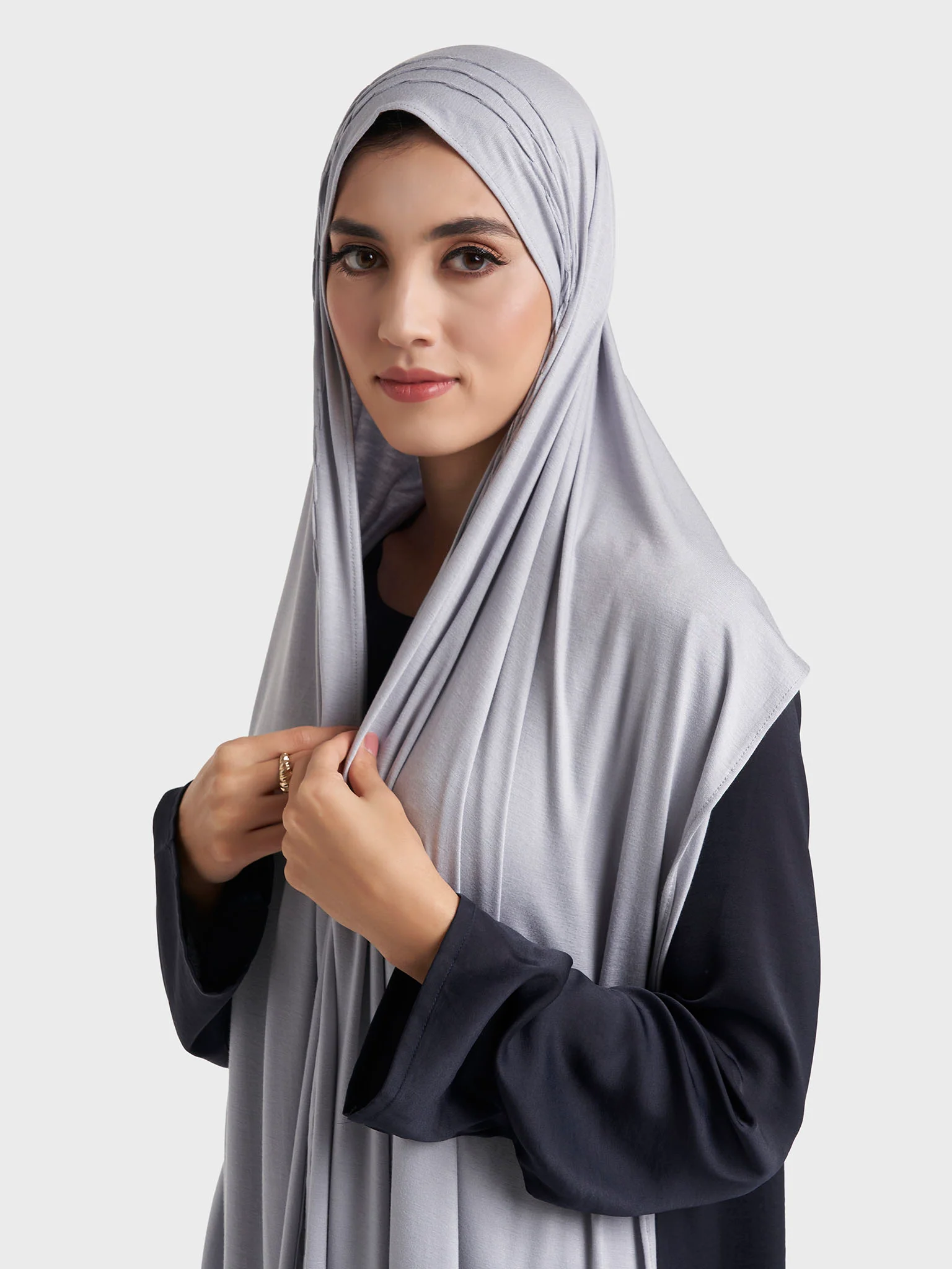 Wave Pleated Side Jersey Hijab (HYM115) - Image 25