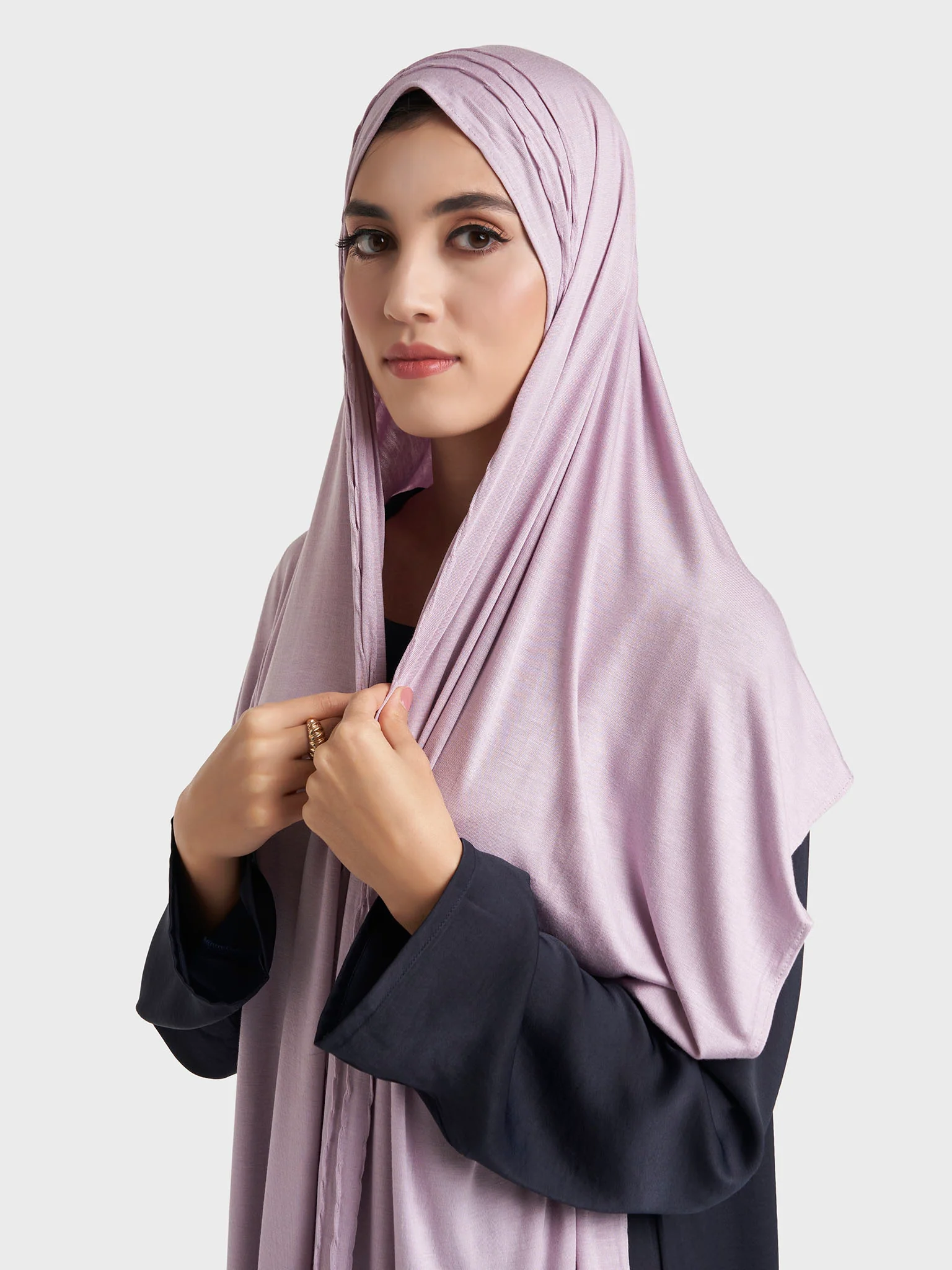 Wave Pleated Side Jersey Hijab (HYM115) - Image 28