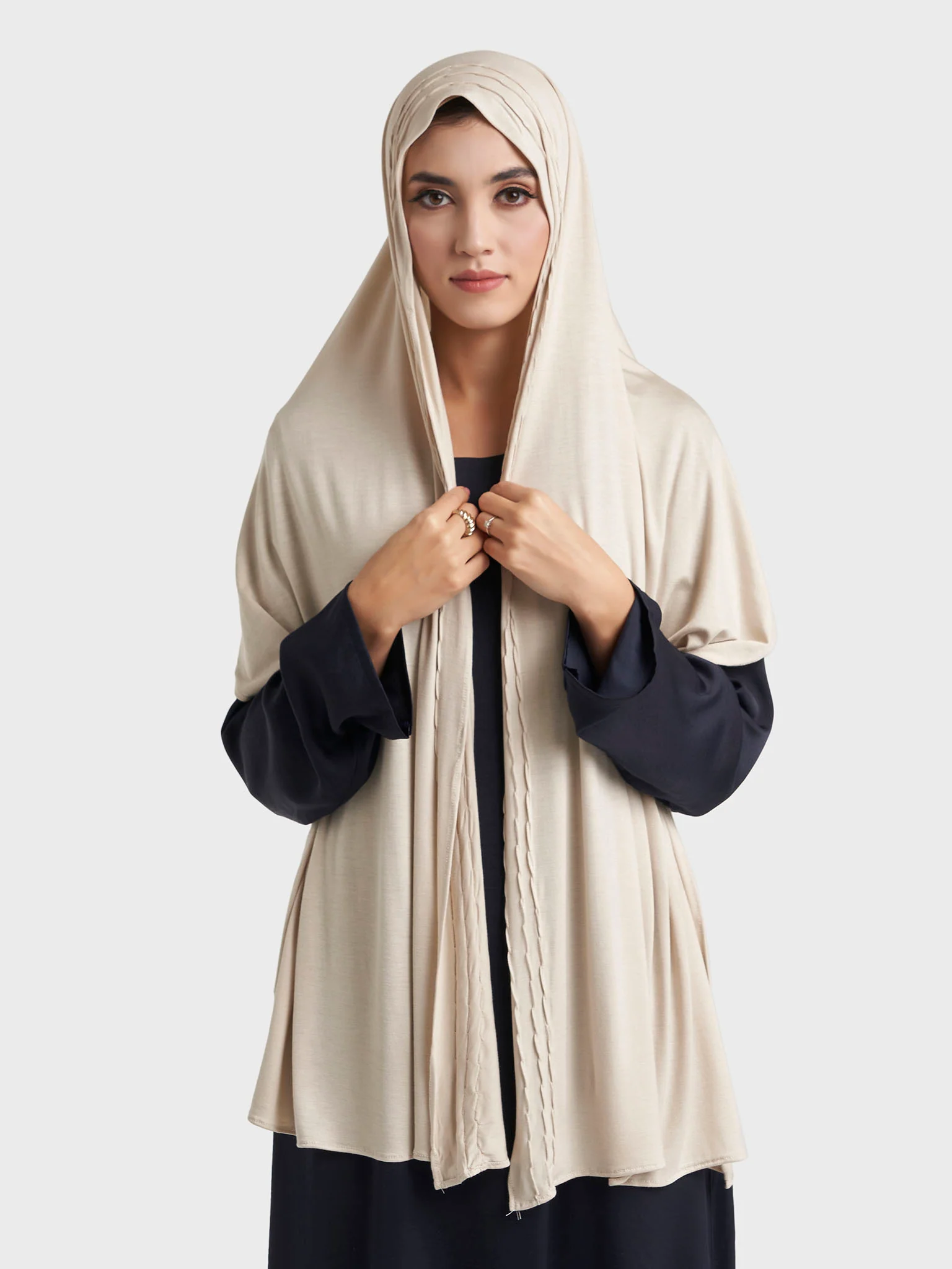 Wave Pleated Side Jersey Hijab (HYM115) - Image 32