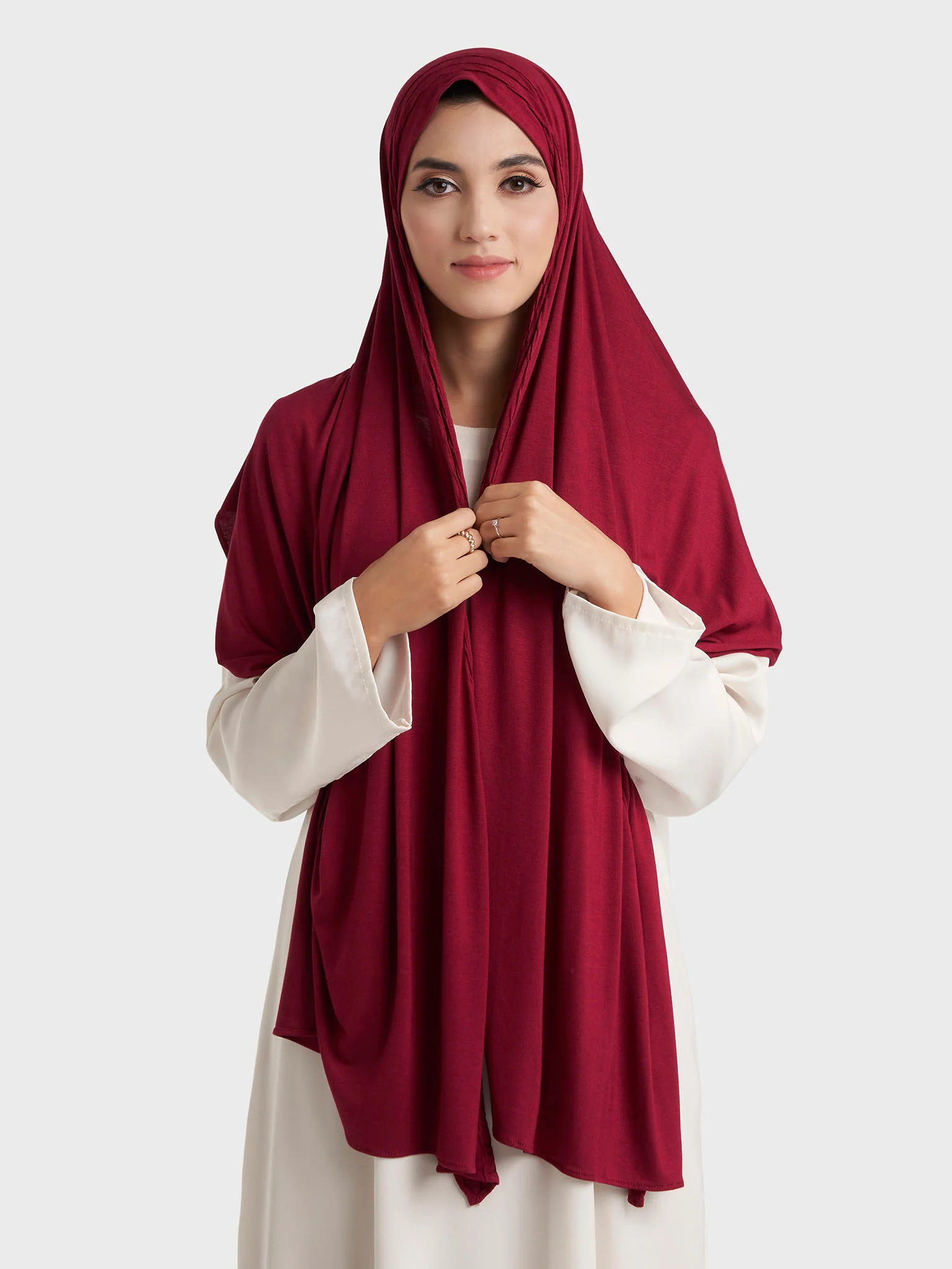 Wave Pleated Side Jersey Hijab (HYM115) - Image 35