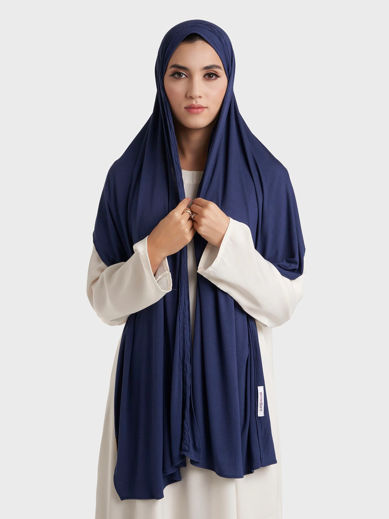 Wave Pleated Side Jersey Hijab (HYM115) - Image 5