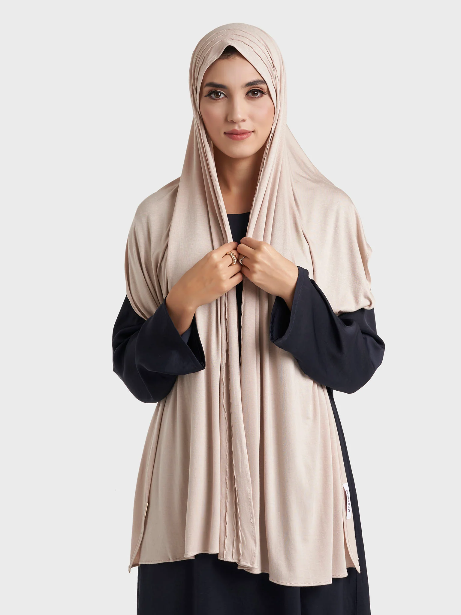 Wave Pleated Side Jersey Hijab (HYM115) - Image 8