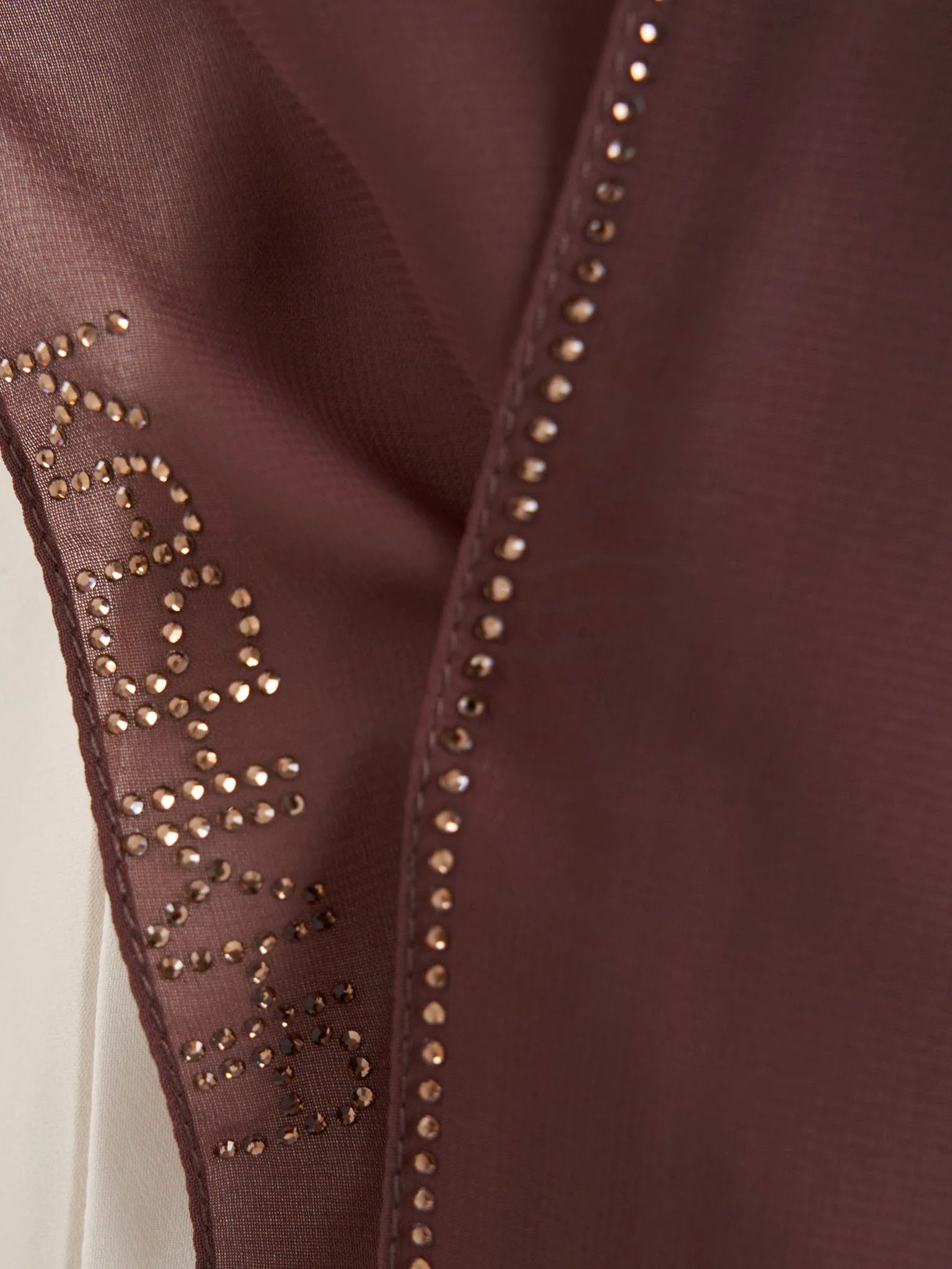 Stone Line Border Chiffon Hijab (KP11351L) - Image 21