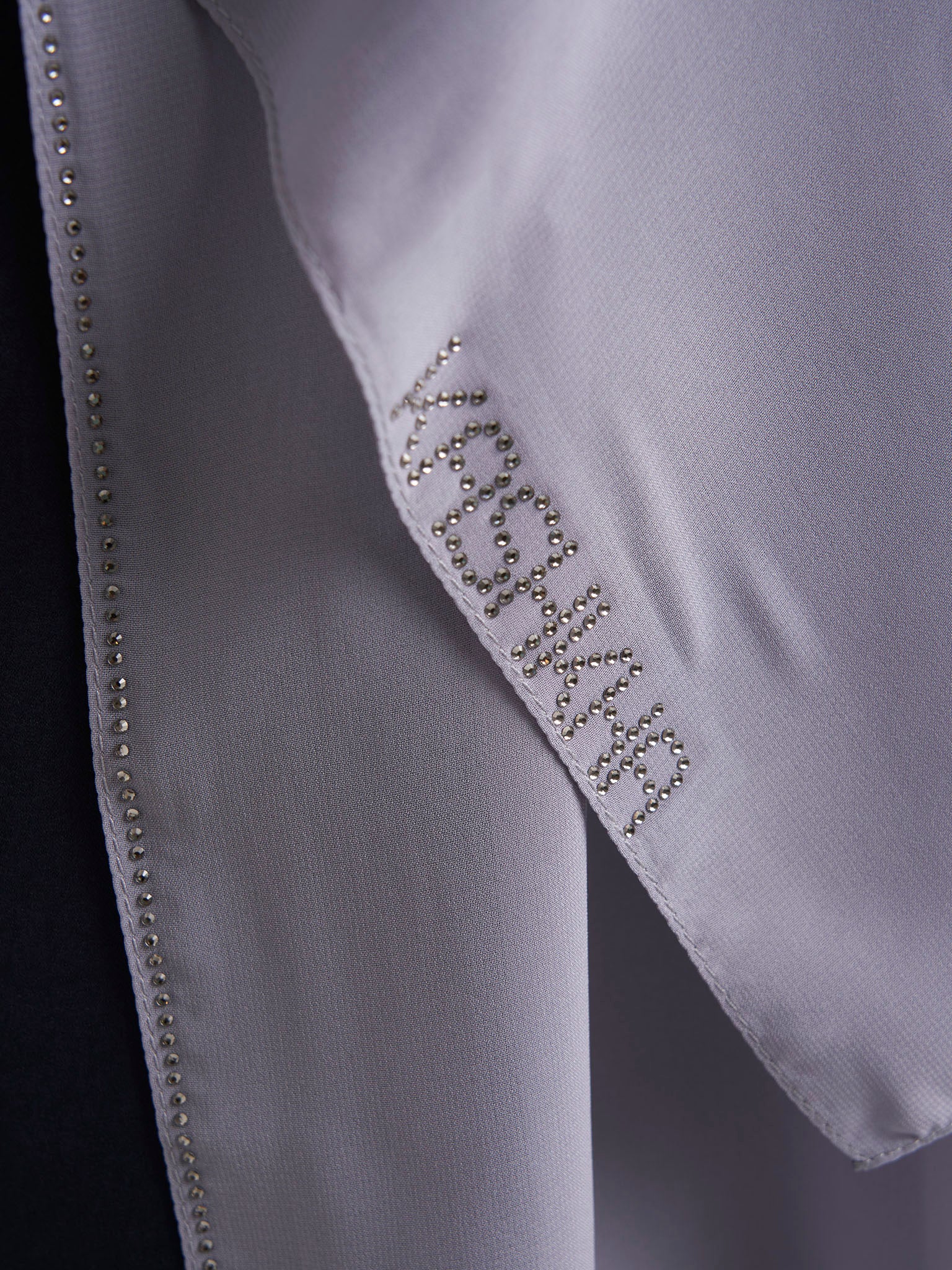 Stone Line Border Chiffon Hijab (KP11351L) - Image 24