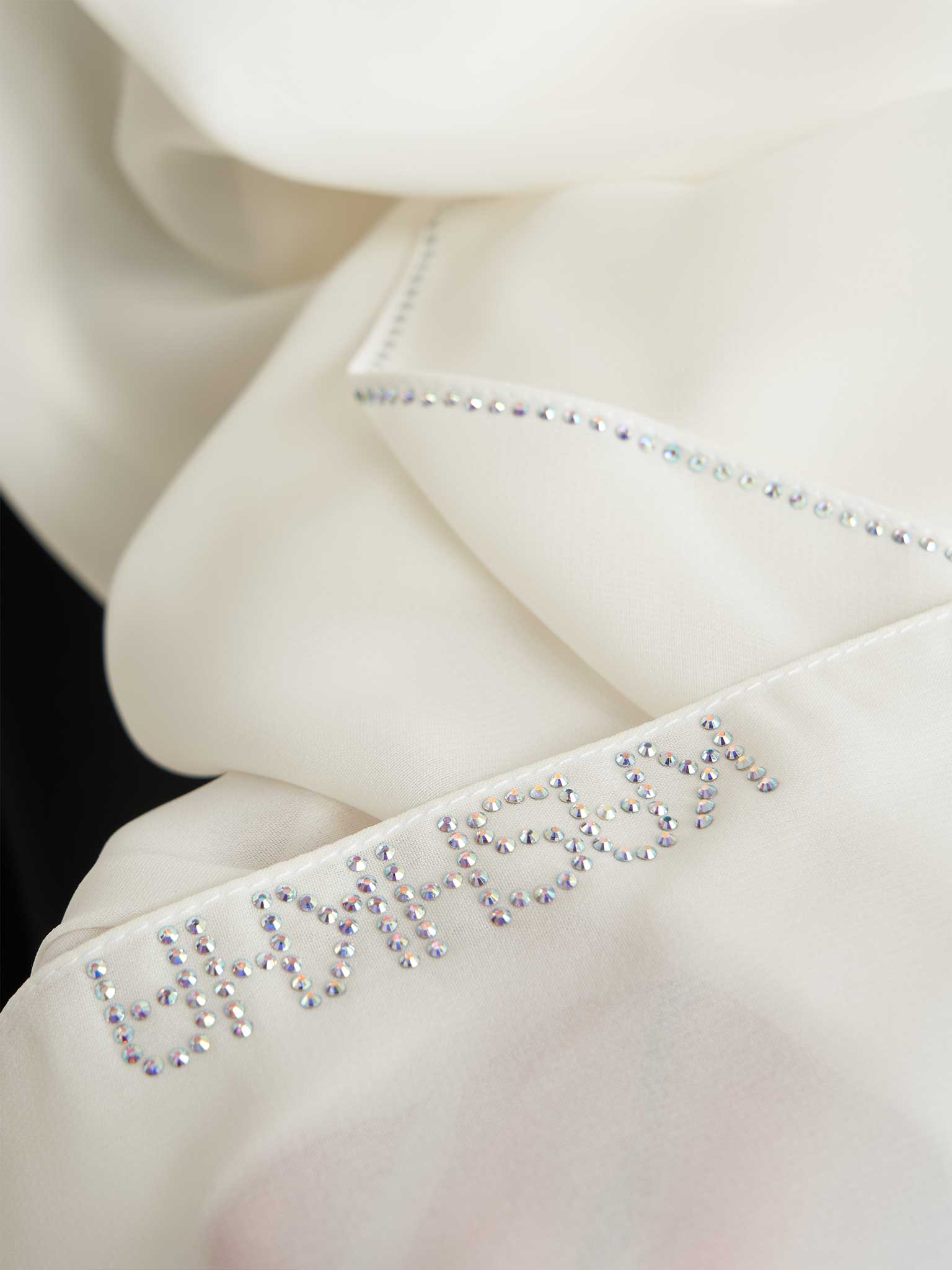 Stone Line Border Chiffon Hijab (KP11351L) - Image 45