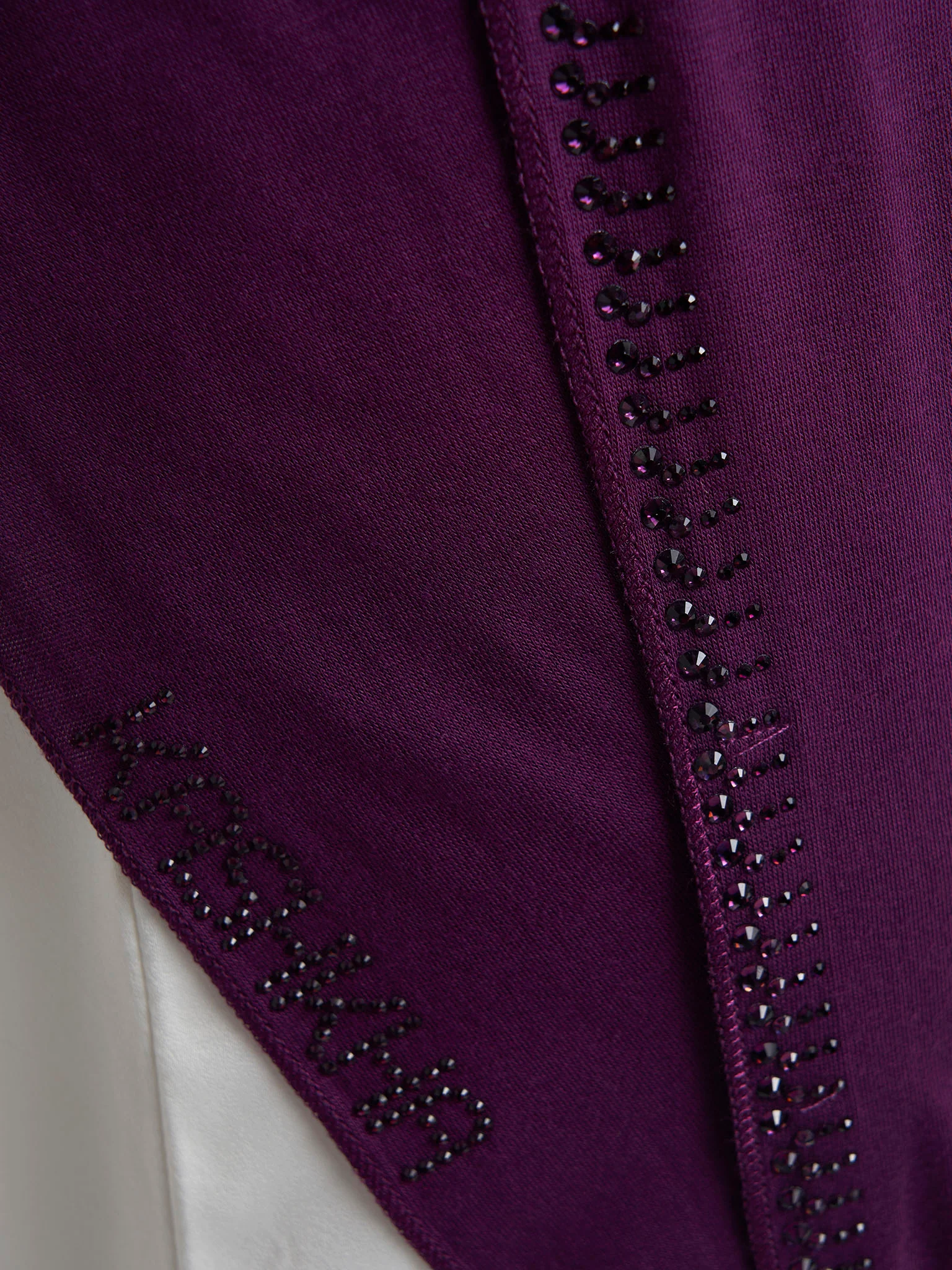 Plain Jersey Hijab with Crown Stone Line Border (KP18160L) - Image 30