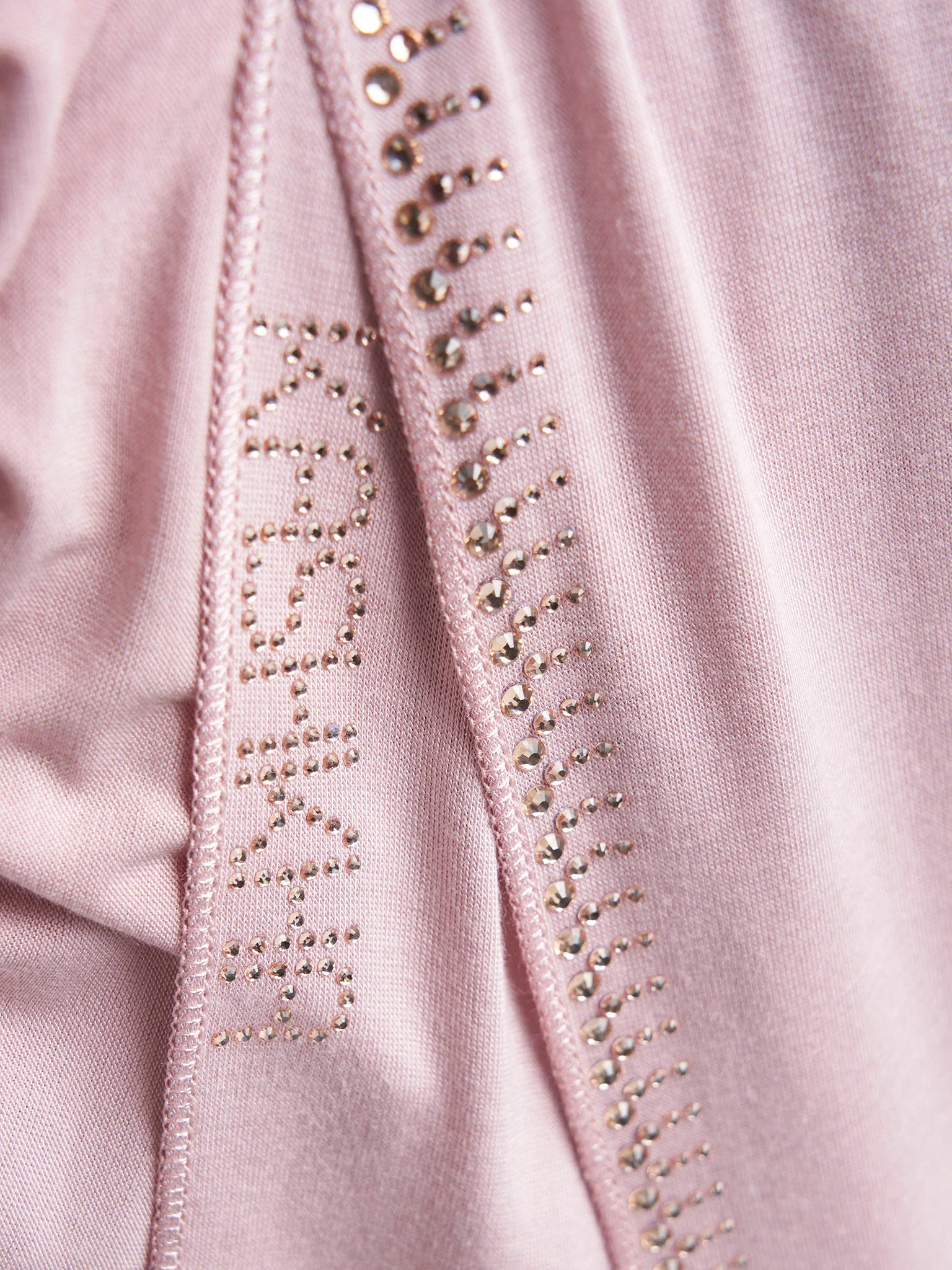 Plain Jersey Hijab with Crown Stone Line Border (KP18160L) - Image 36