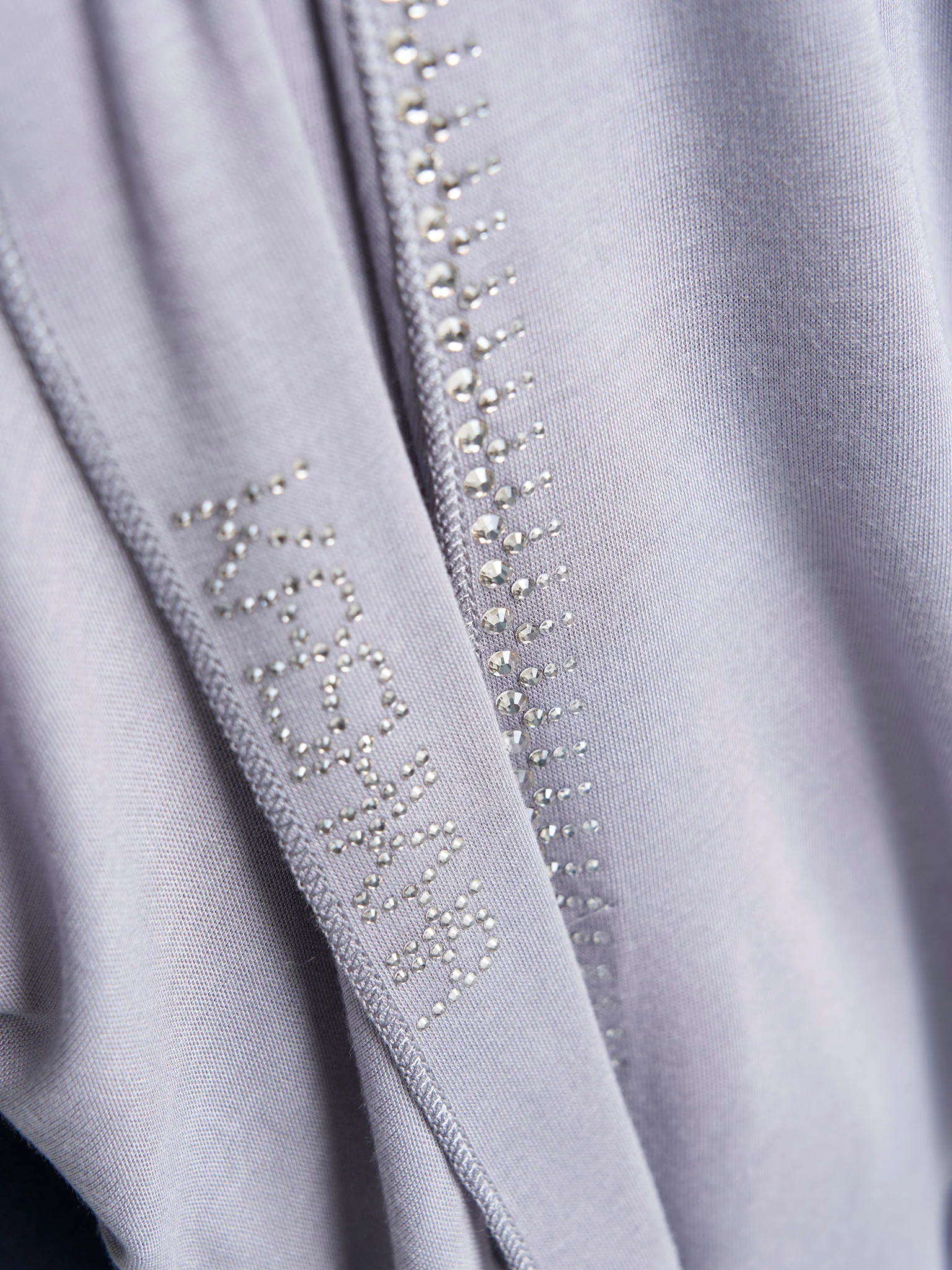 Plain Jersey Hijab with Crown Stone Line Border (KP18160L) - Image 45