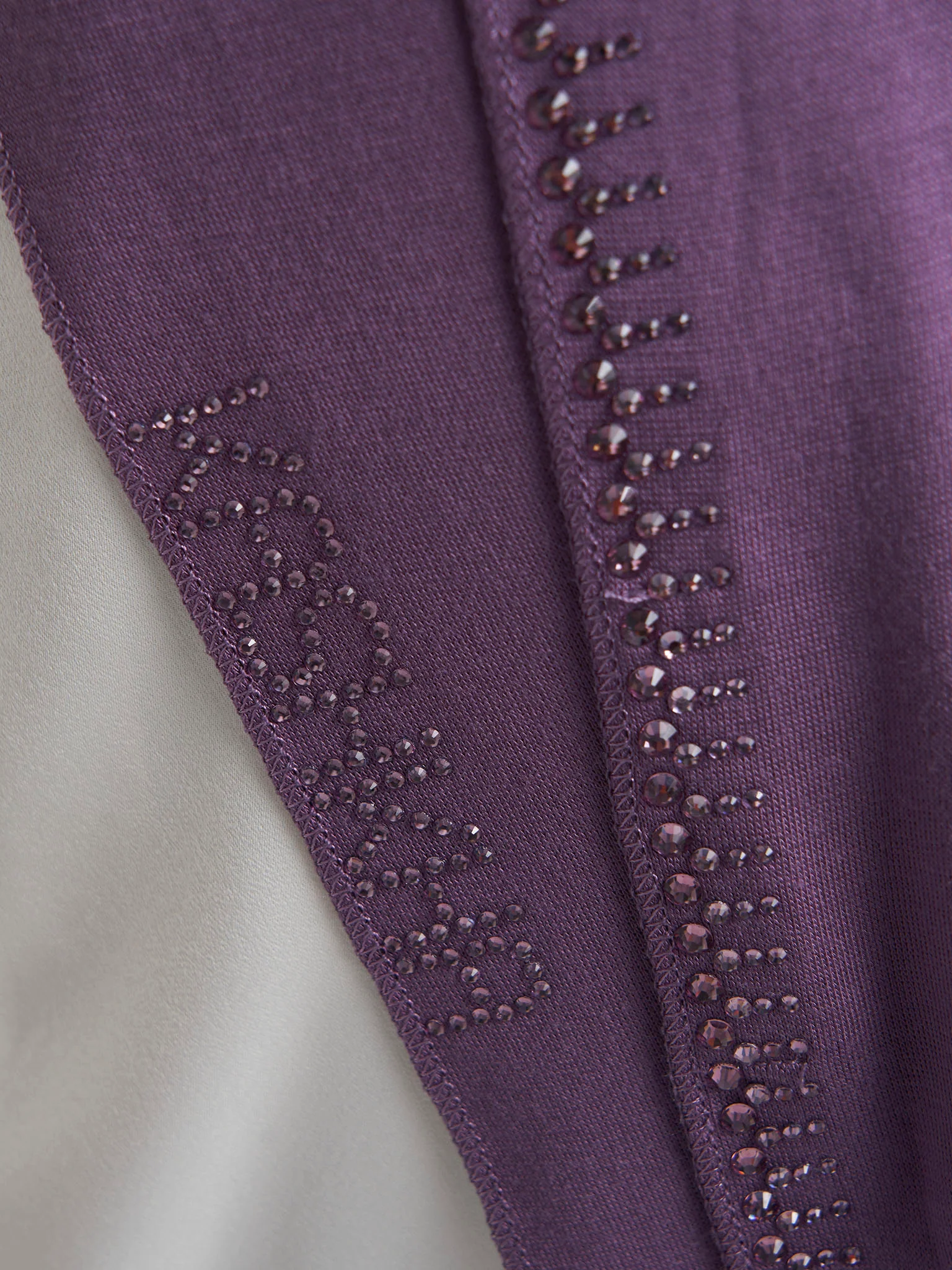 Plain Jersey Hijab with Crown Stone Line Border (KP18160L) - Image 99