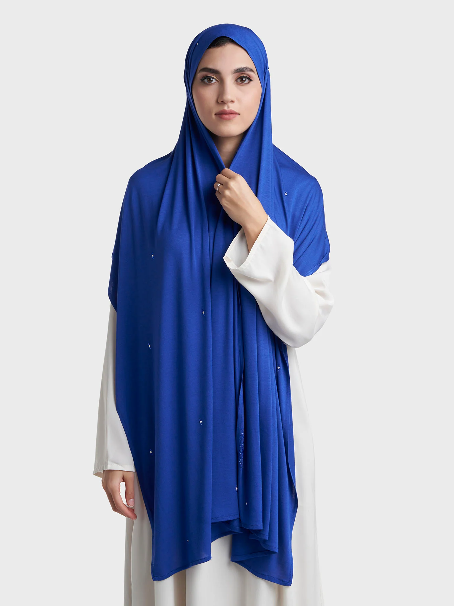 Rayon Jersey Hijab with Stone and Pearl Motif (KP18193L) - Image 102