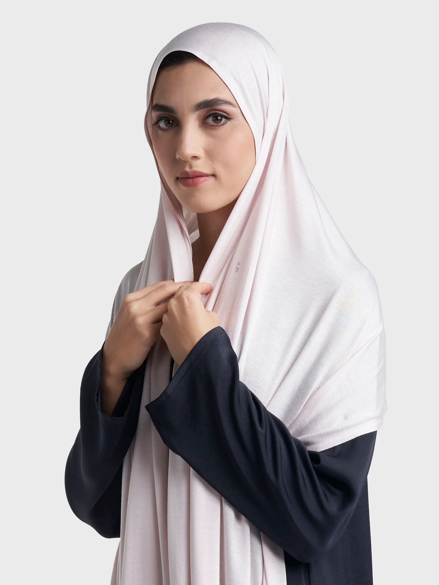 Rayon Jersey Hijab with Stone and Pearl Motif (KP18193L) - Image 20