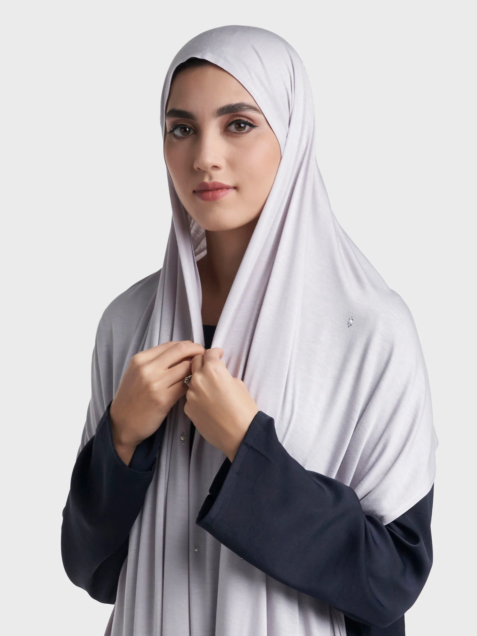 Rayon Jersey Hijab with Stone and Pearl Motif (KP18193L) - Image 31