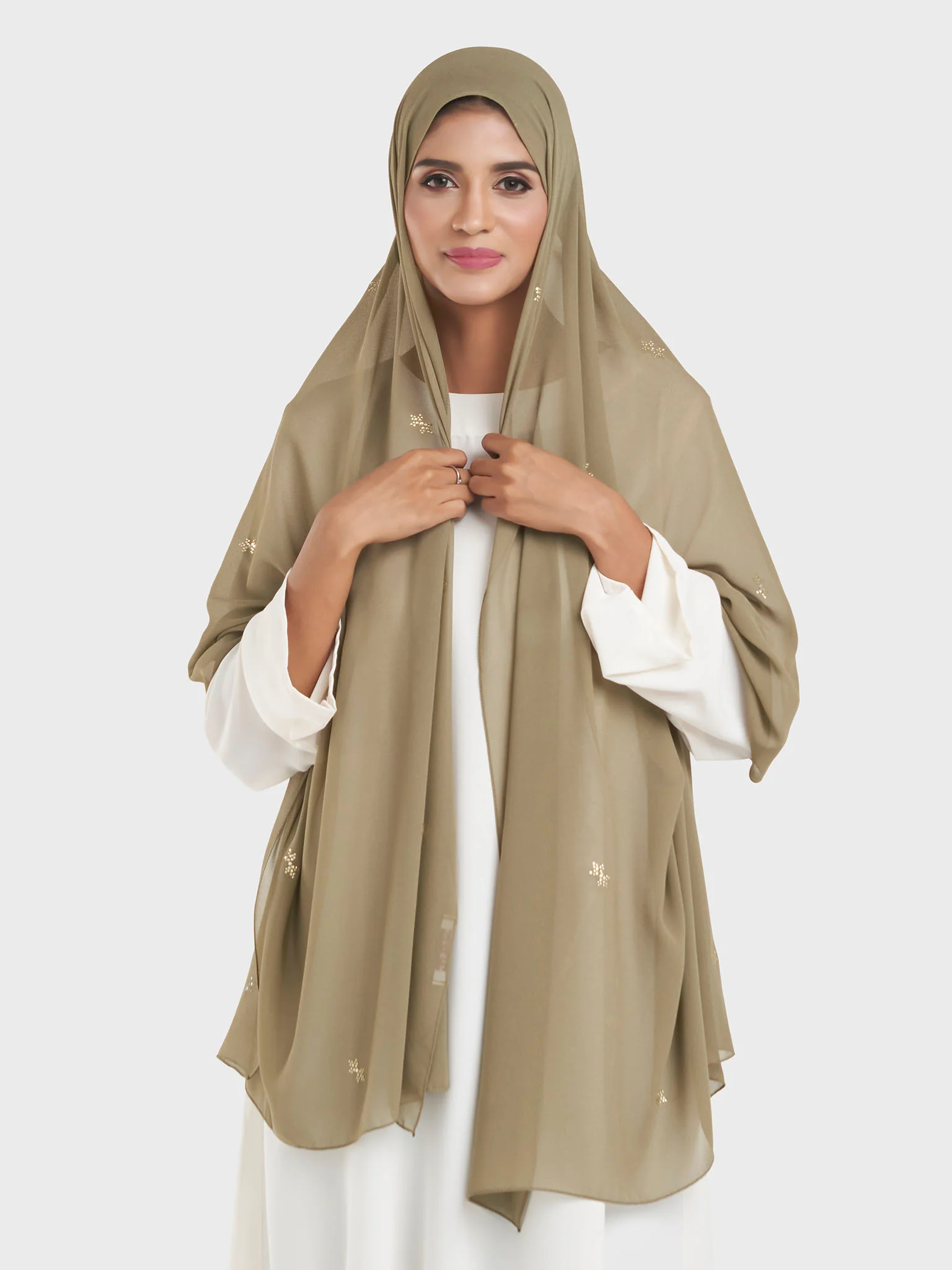 Chiffon All Over Stone Motif Hijab (KP18204L) - Image 14