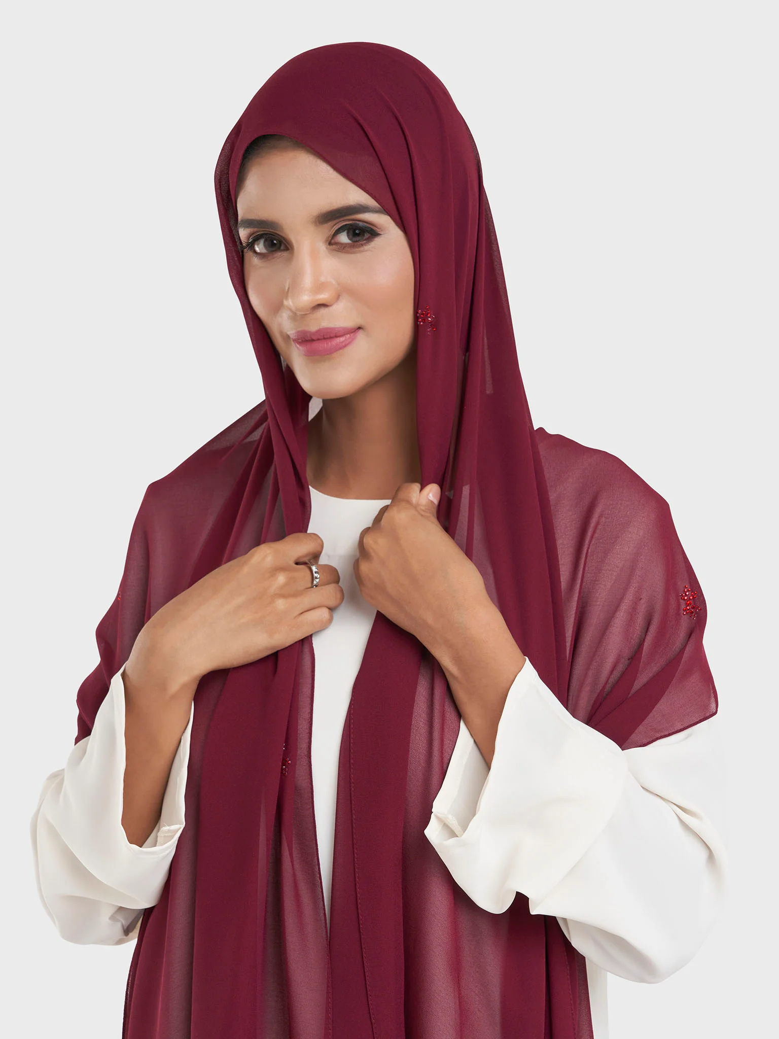 Chiffon All Over Stone Motif Hijab (KP18204L) - Image 4