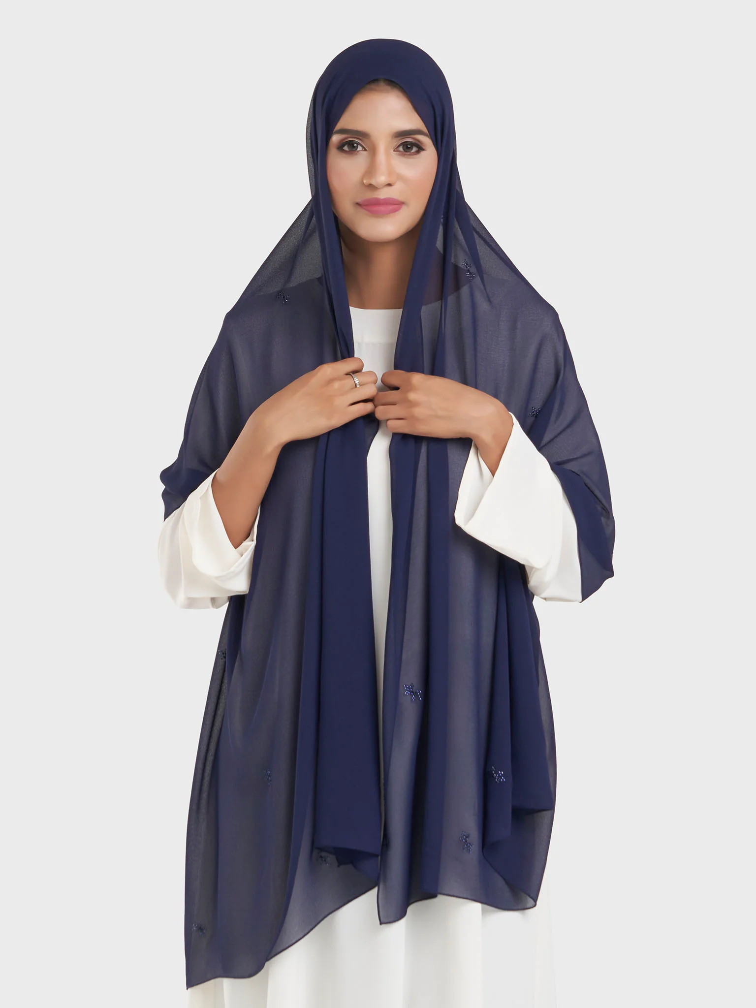 Chiffon All Over Stone Motif Hijab (KP18204L) - Image 8