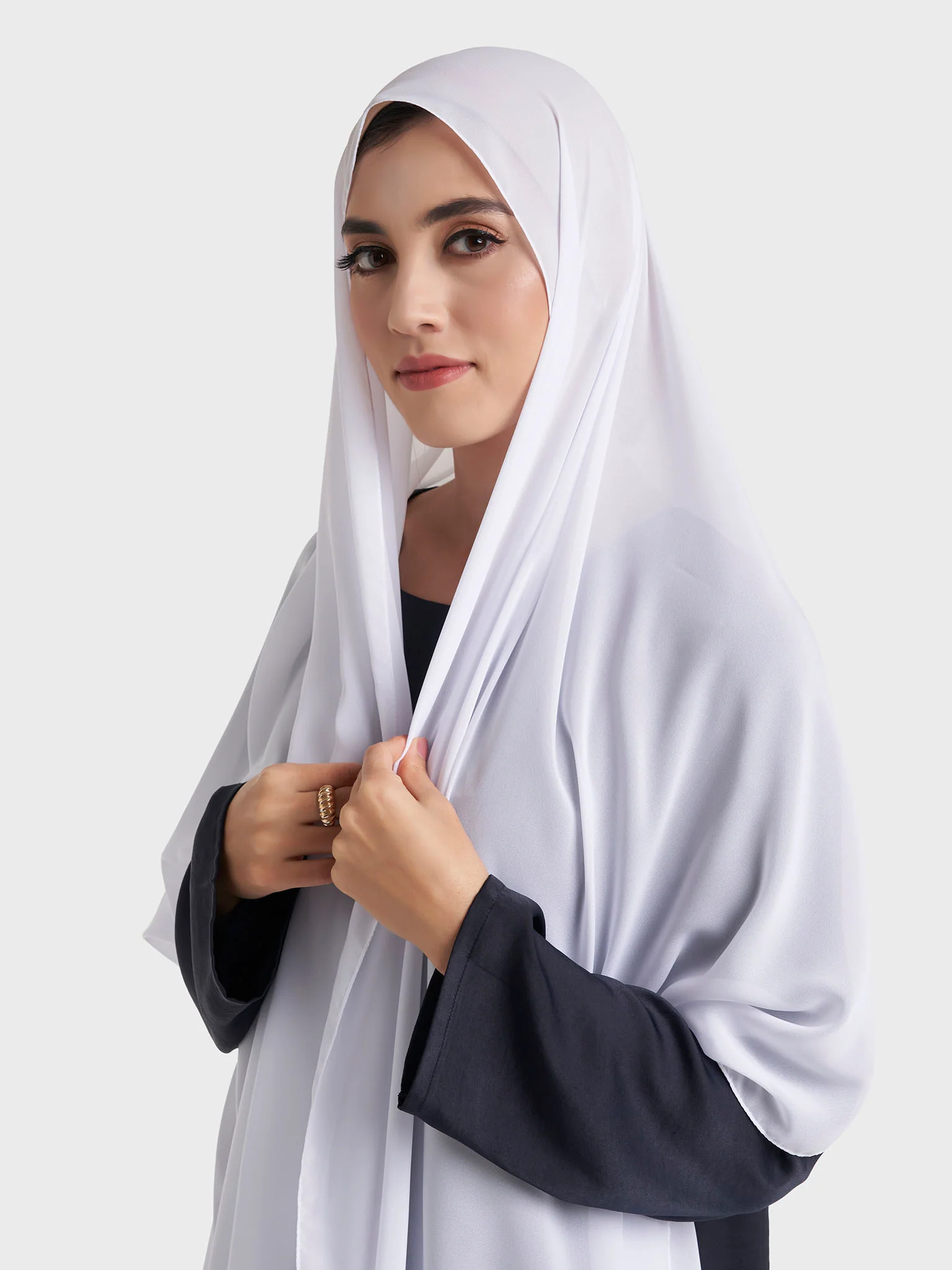 Plain Solid Colour Chiffon Hijab (KP4451L) - Image 10