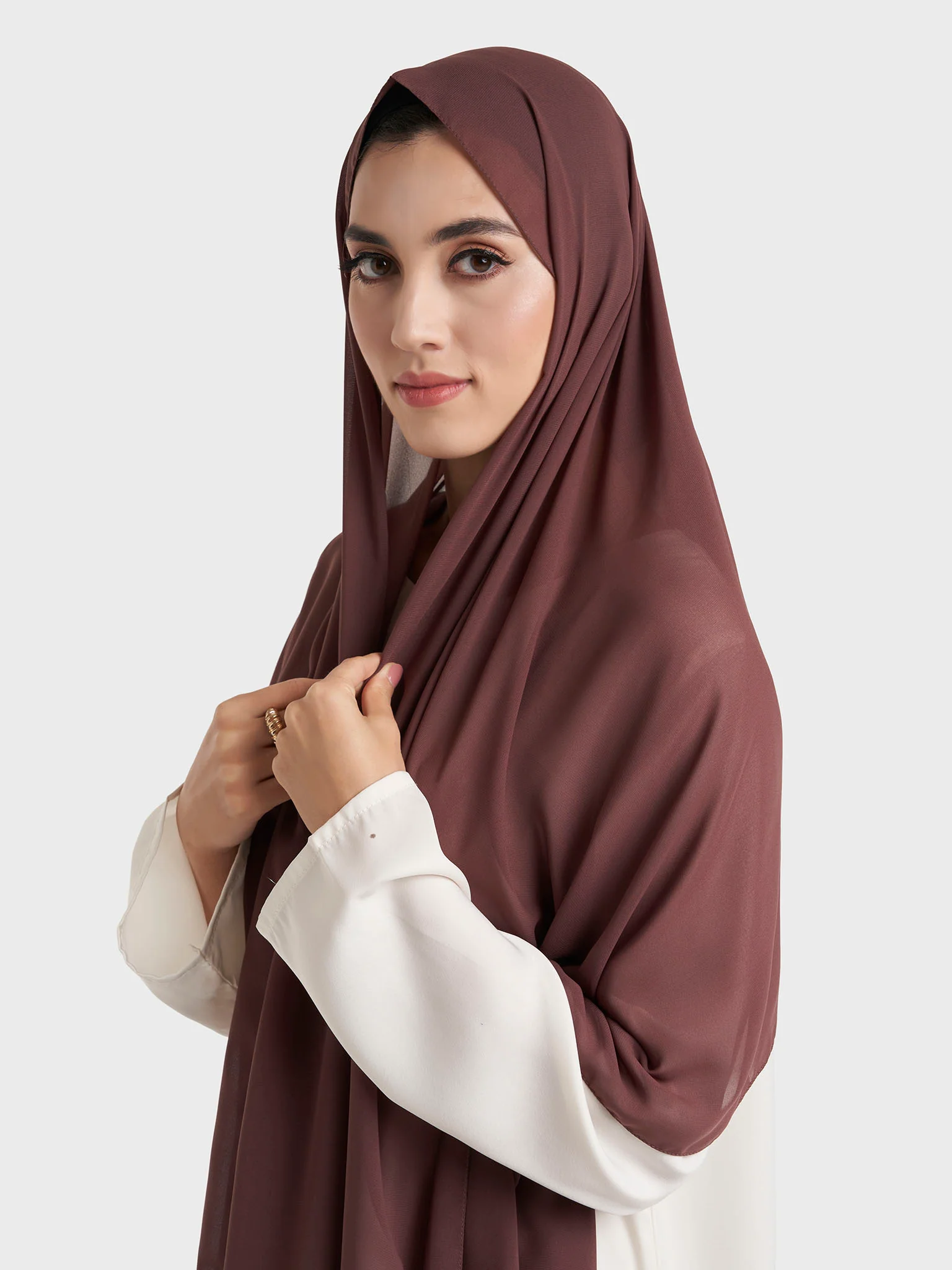 Plain Solid Colour Chiffon Hijab (KP4451L) - Image 16