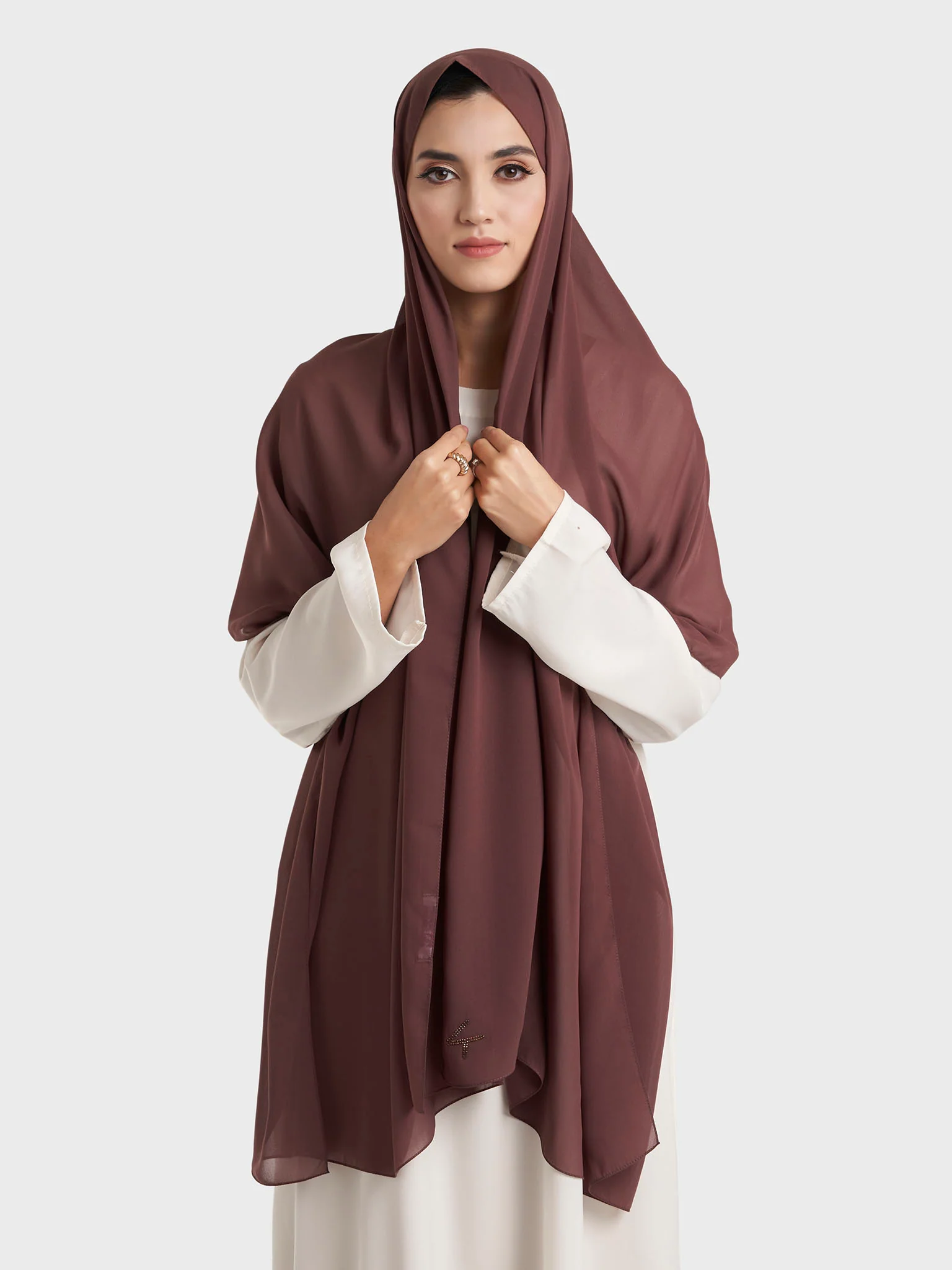 Plain Solid Colour Chiffon Hijab (KP4451L) - Image 17