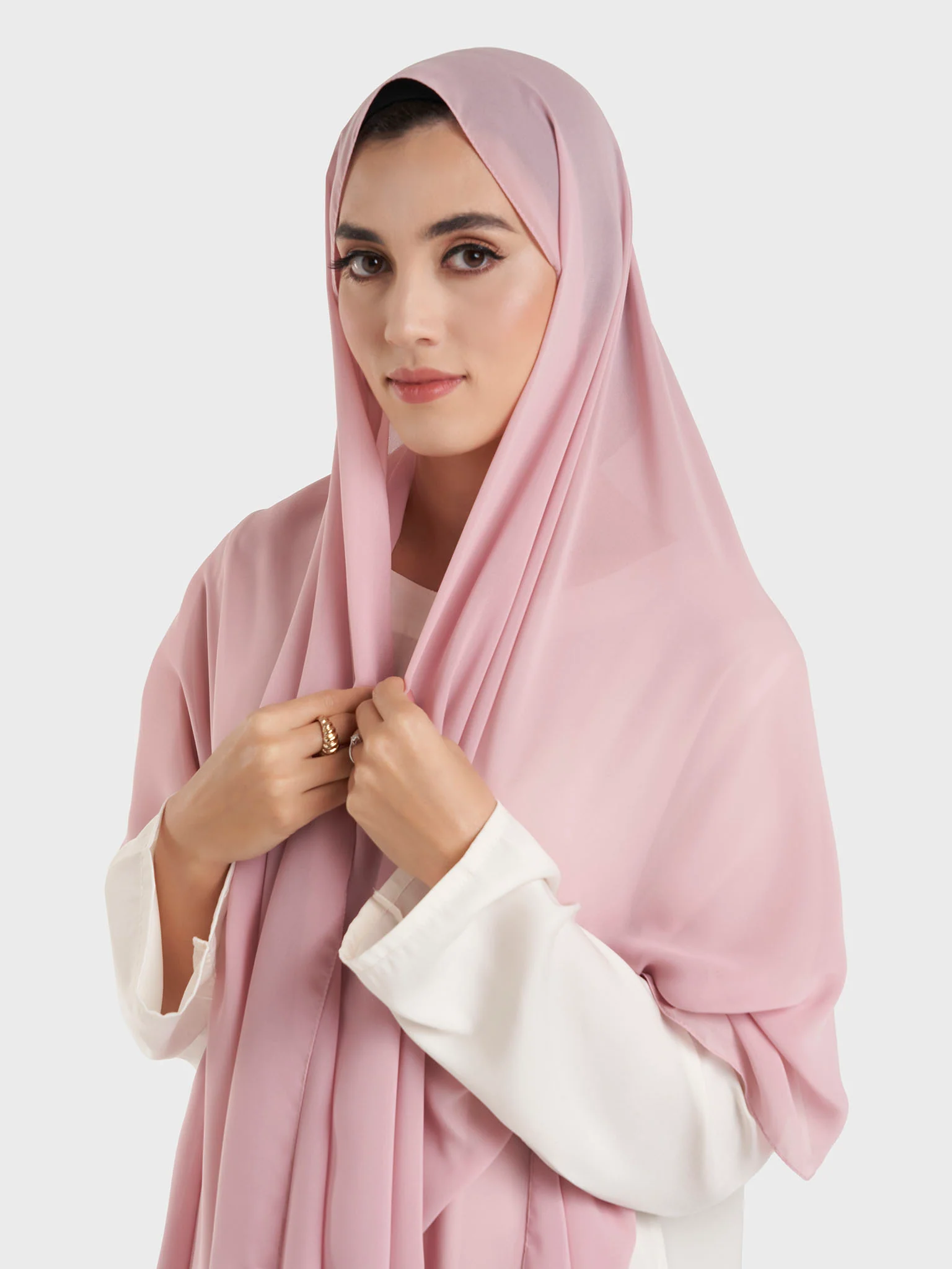 Plain Solid Colour Chiffon Hijab (KP4451L) - Image 19