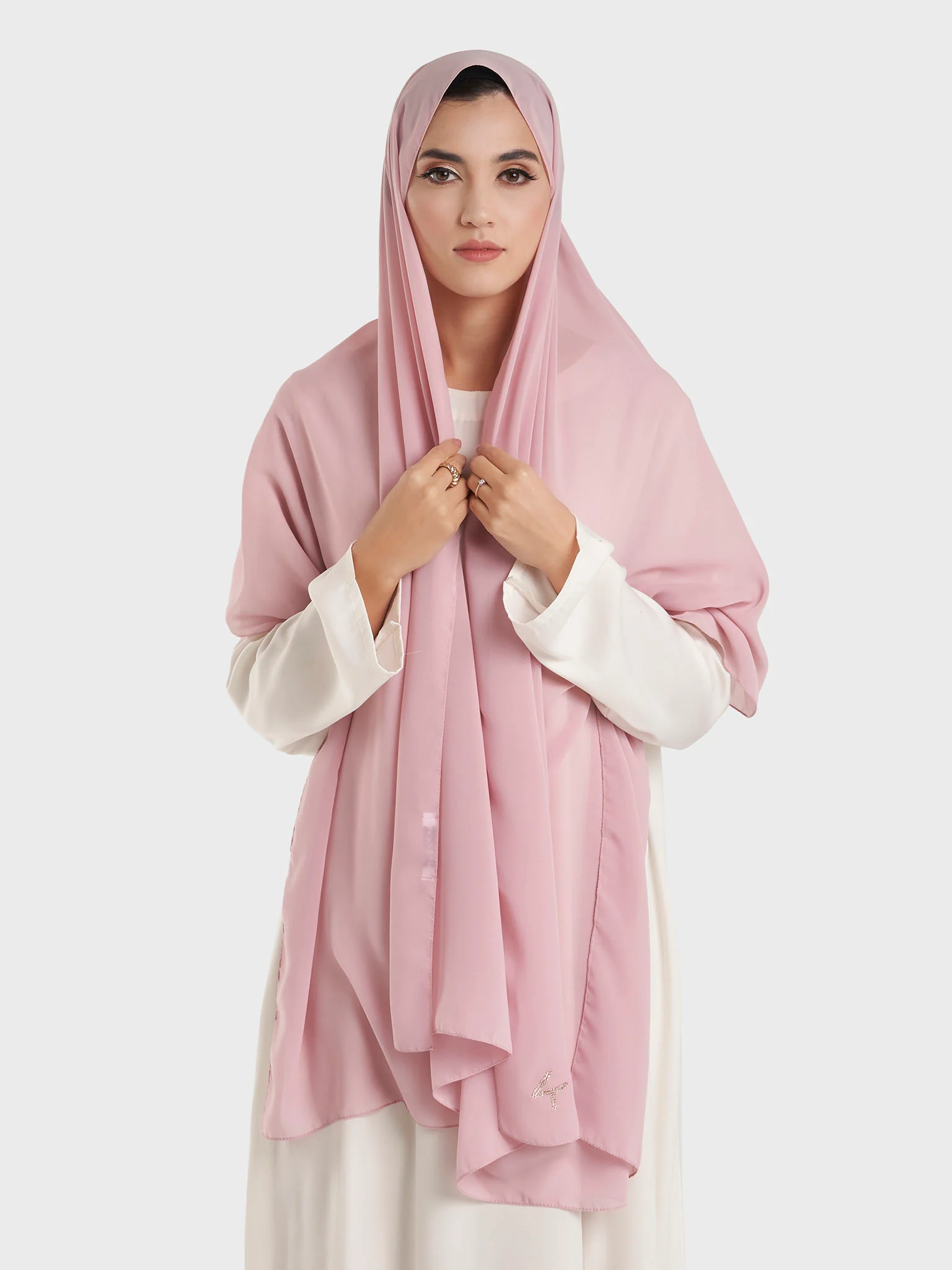 Plain Solid Colour Chiffon Hijab (KP4451L) - Image 20