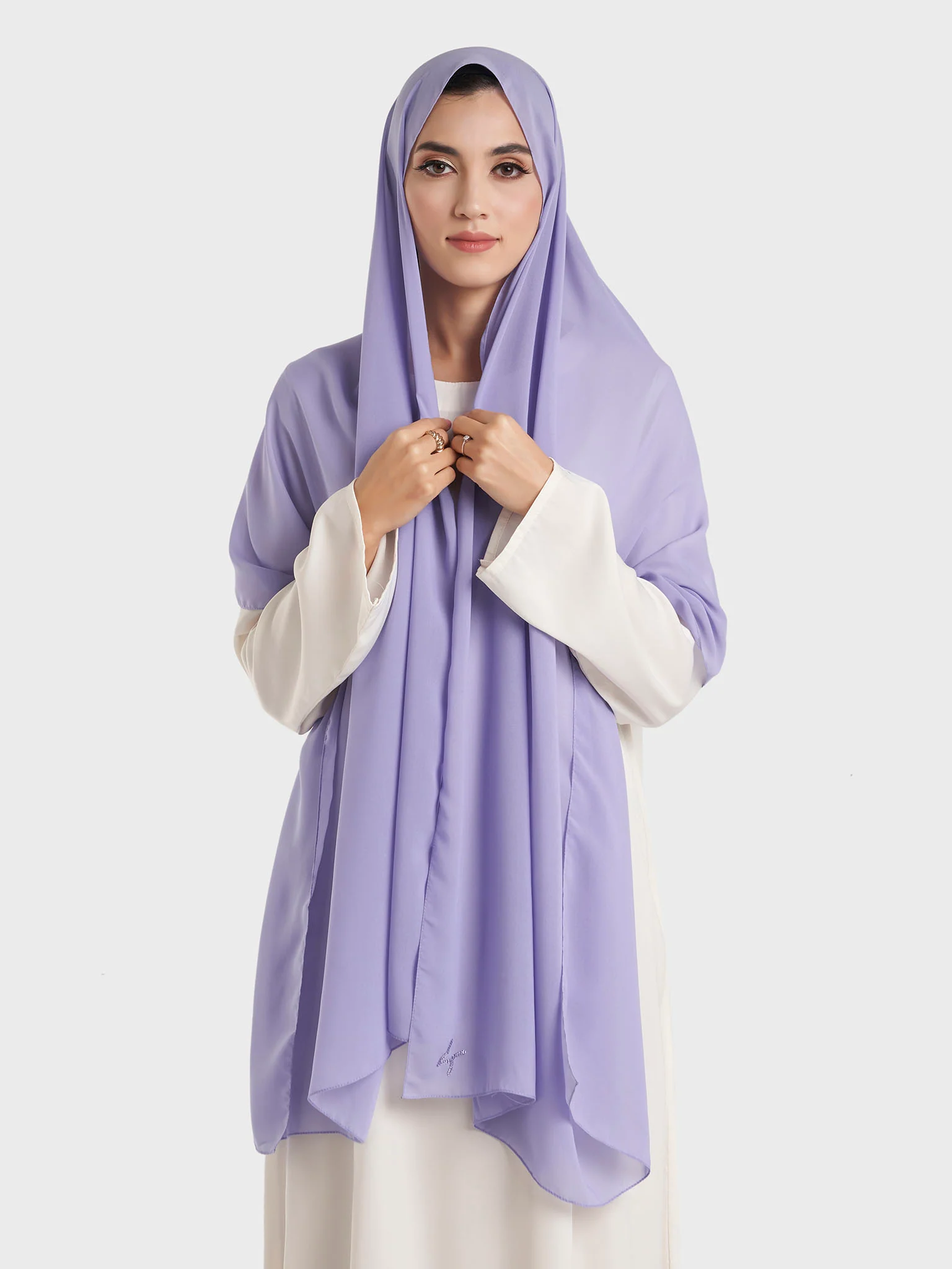 Plain Solid Colour Chiffon Hijab (KP4451L) - Image 26