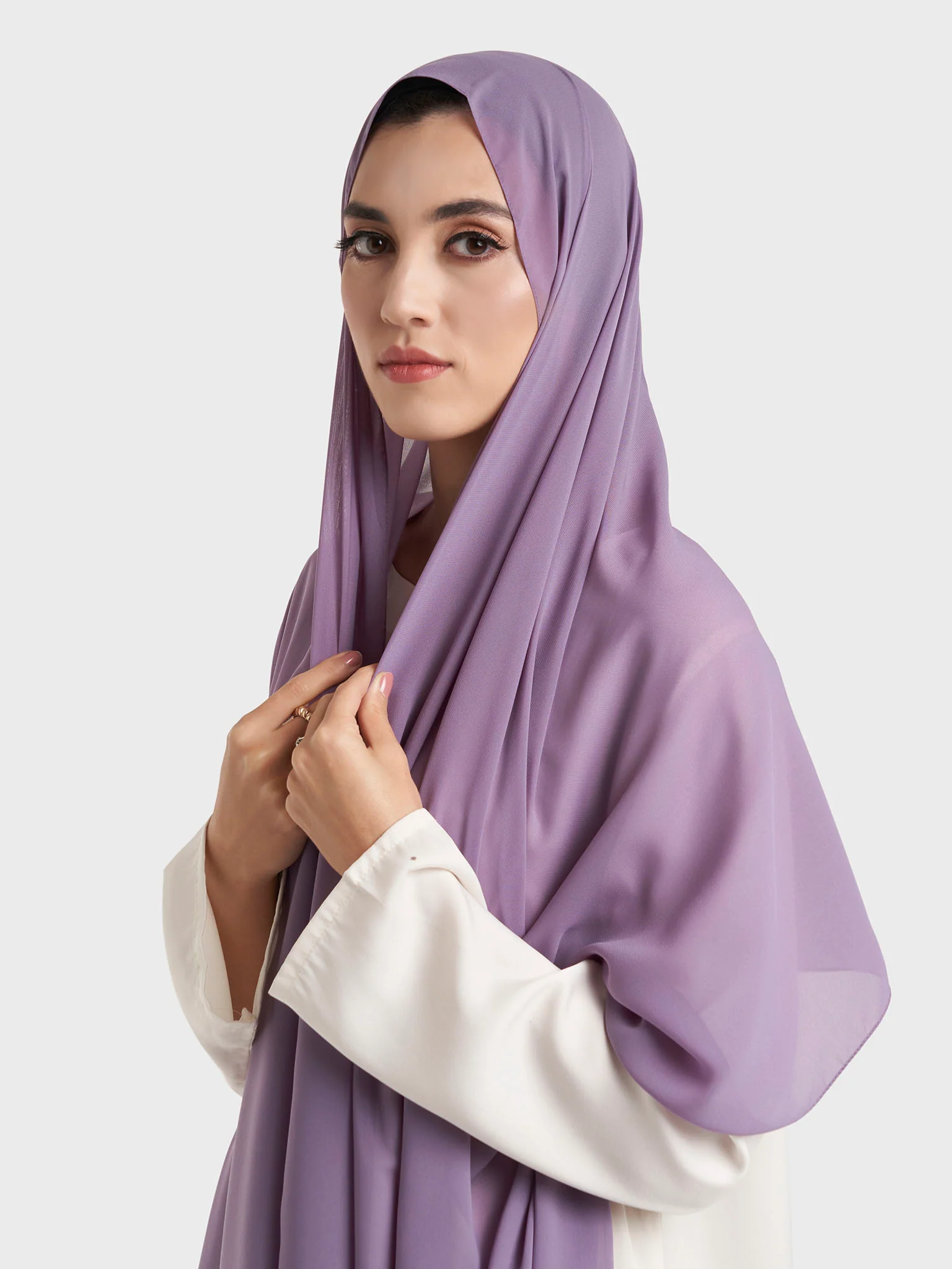 Plain Solid Colour Chiffon Hijab (KP4451L) - Image 28