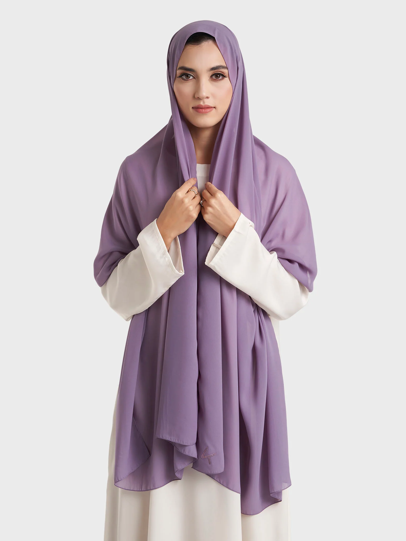 Plain Solid Colour Chiffon Hijab (KP4451L) - Image 29