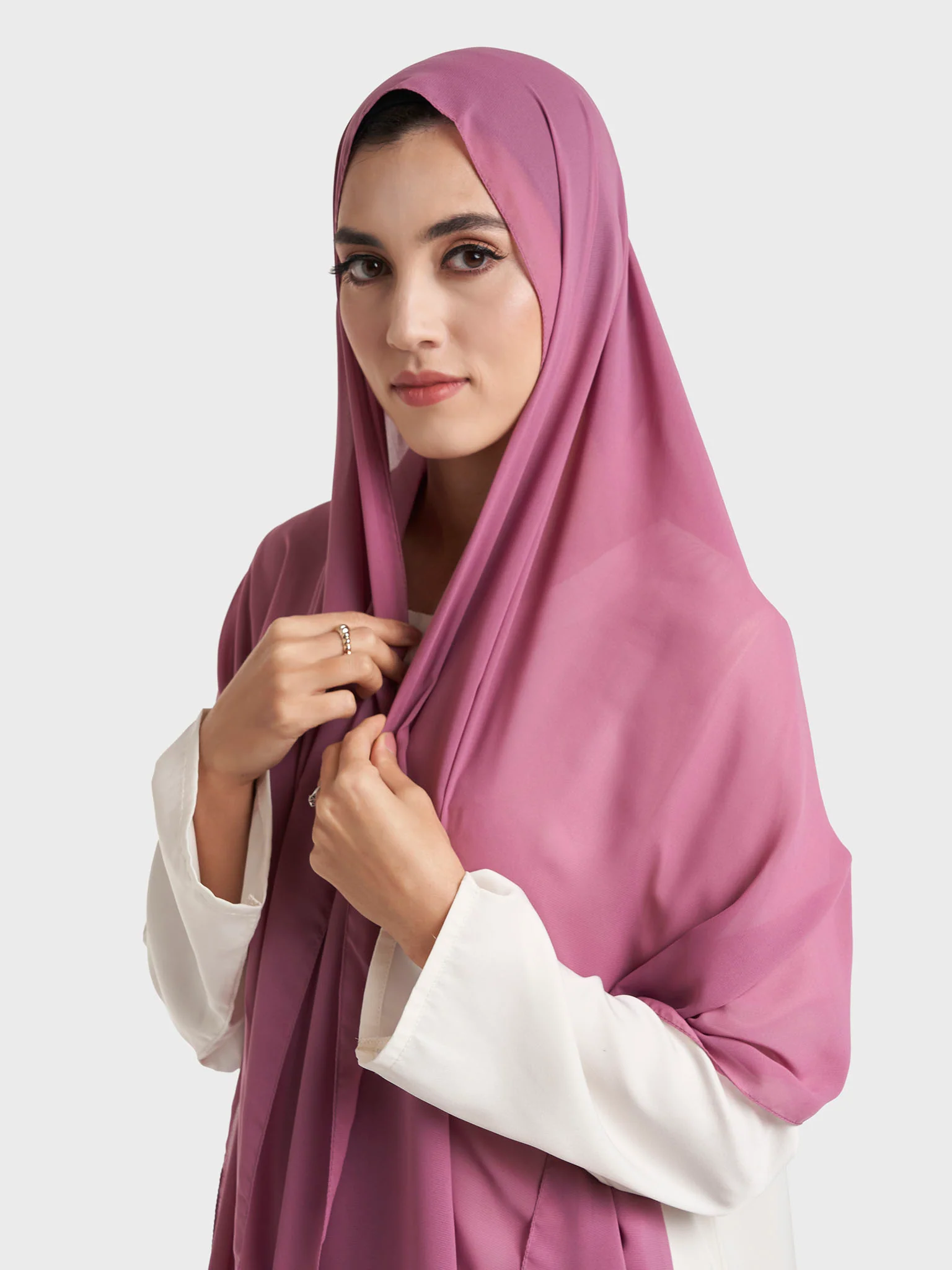 Plain Solid Colour Chiffon Hijab (KP4451L) - Image 34