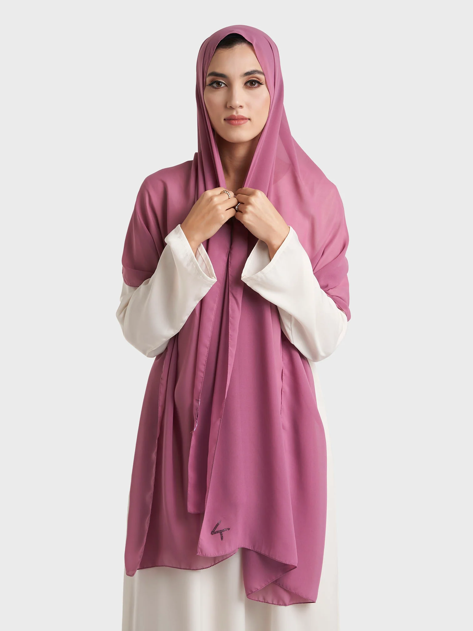 Plain Solid Colour Chiffon Hijab (KP4451L) - Image 35
