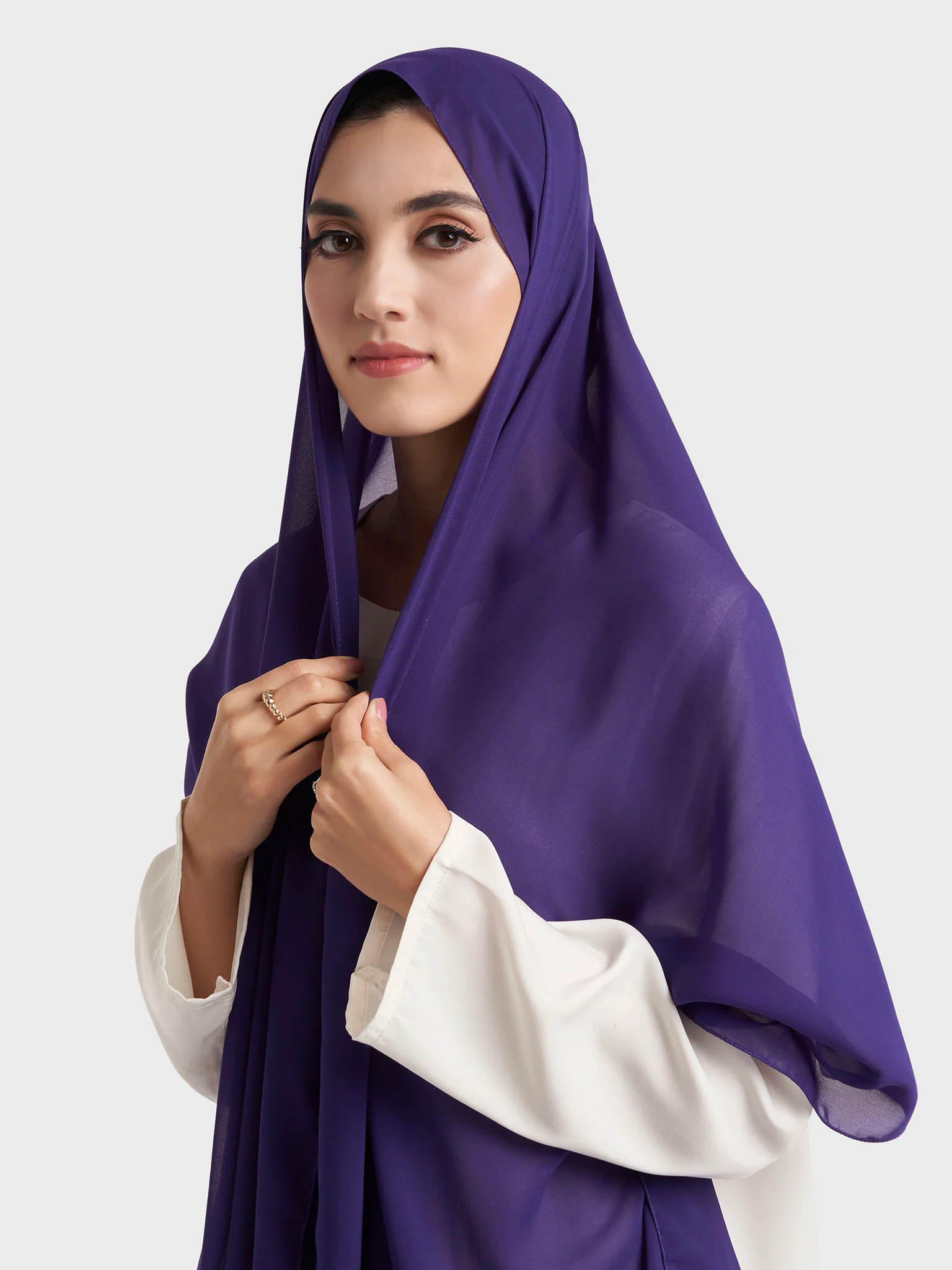 Plain Solid Colour Chiffon Hijab (KP4451L) - Image 4