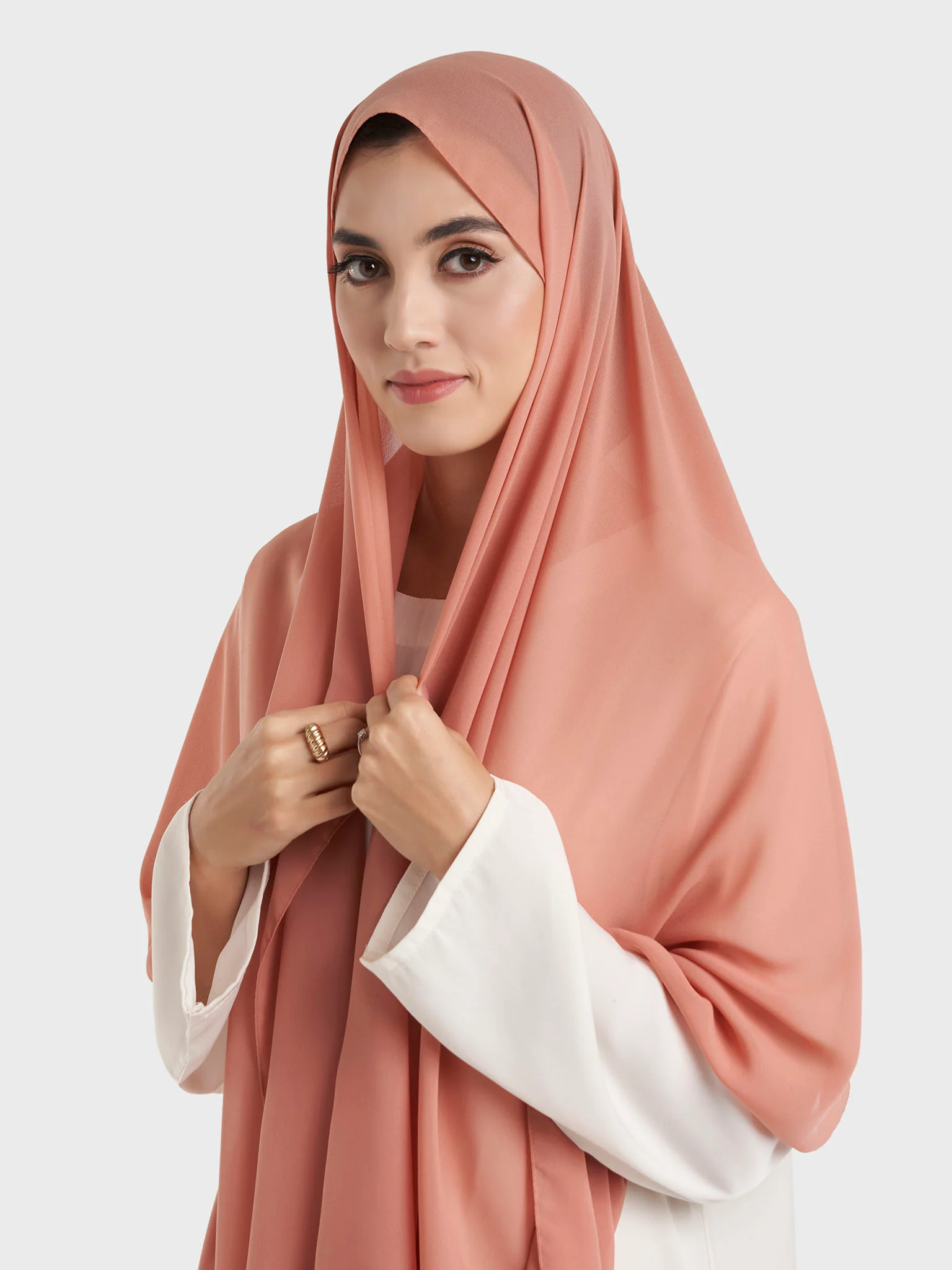 Plain Solid Colour Chiffon Hijab (KP4451L) - Image 40
