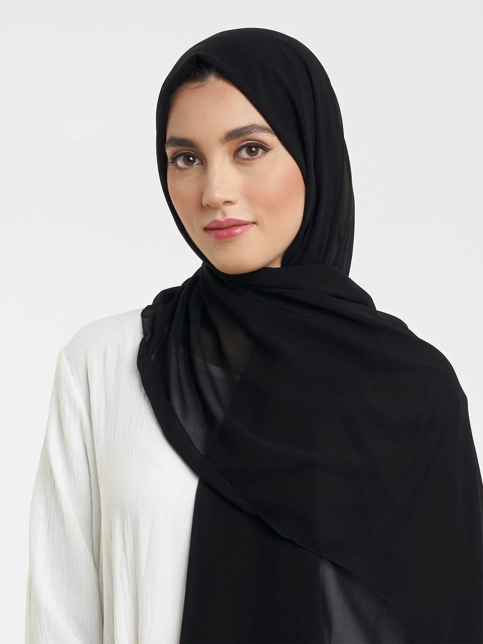 Plain Solid Colour Chiffon Hijab (KP4451L) - Image 44