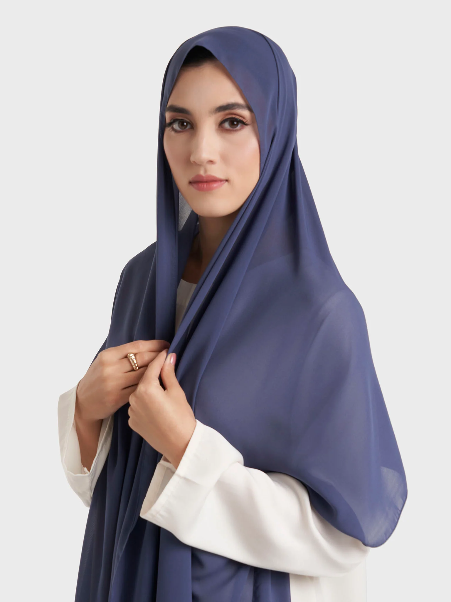 Plain Solid Colour Chiffon Hijab (KP4451L) - Image 7